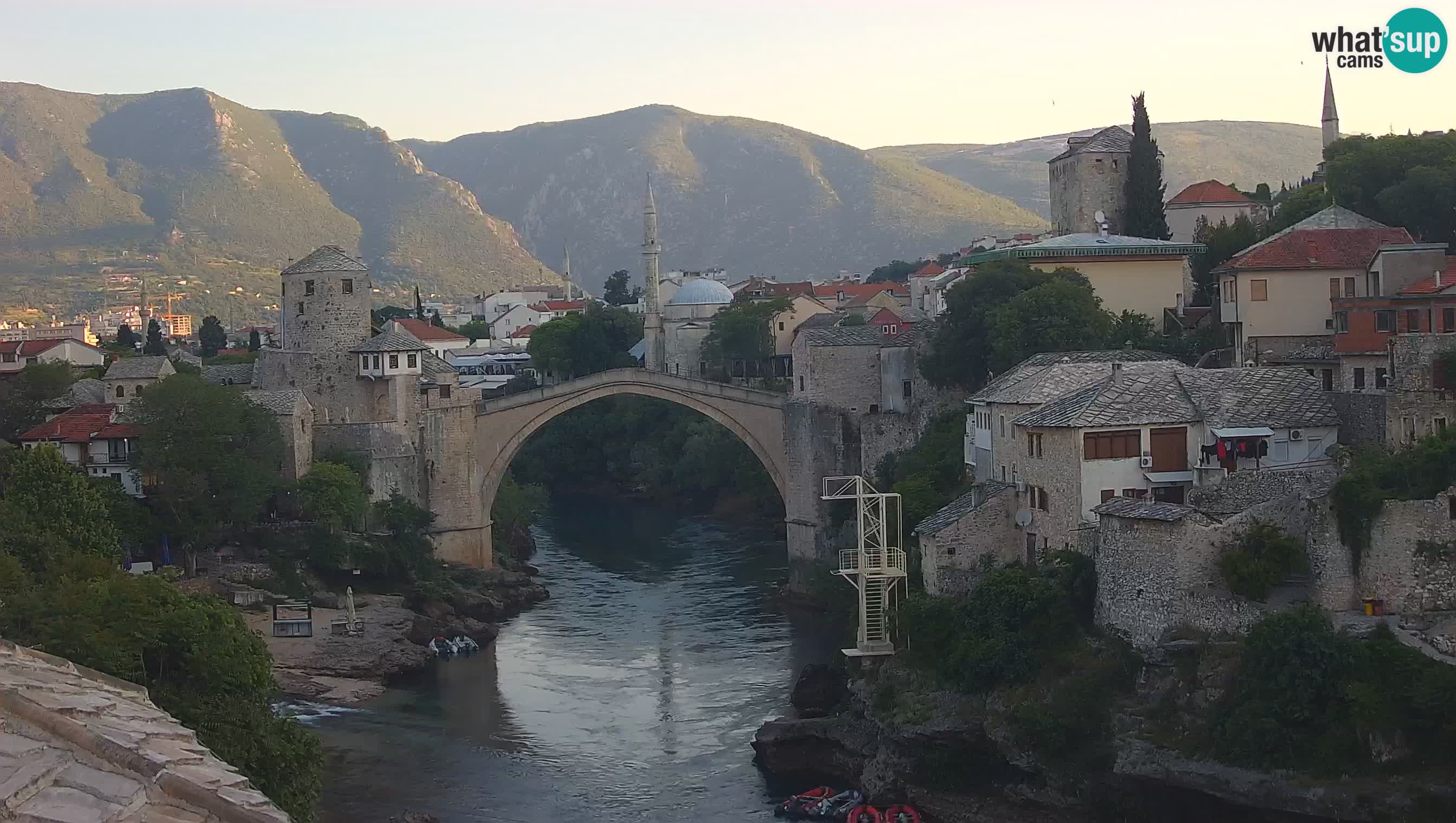 Webcam de Mostar – Le Vieux Pont sur la rivière Neretva