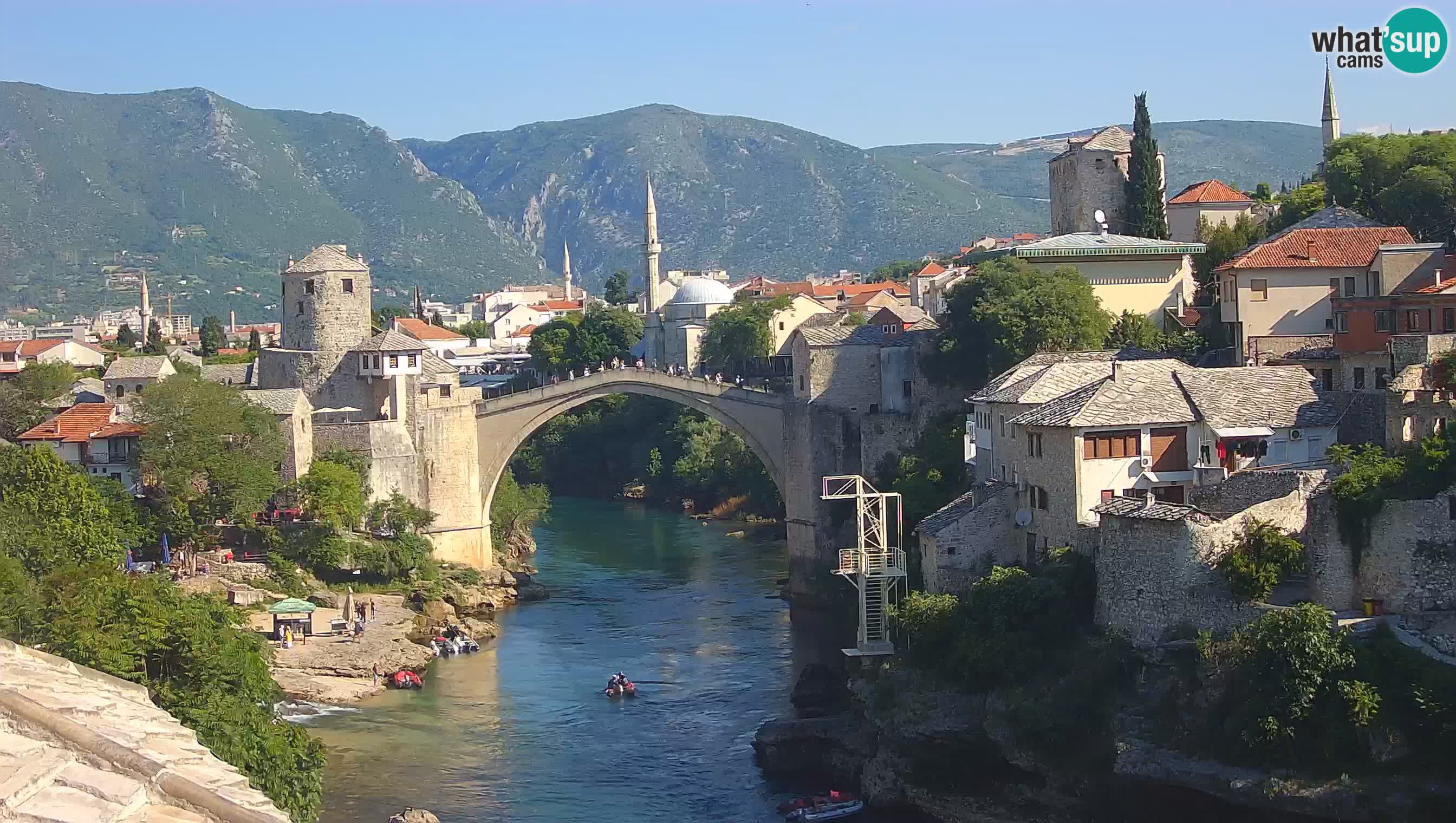 Webcam de Mostar – Le Vieux Pont sur la rivière Neretva