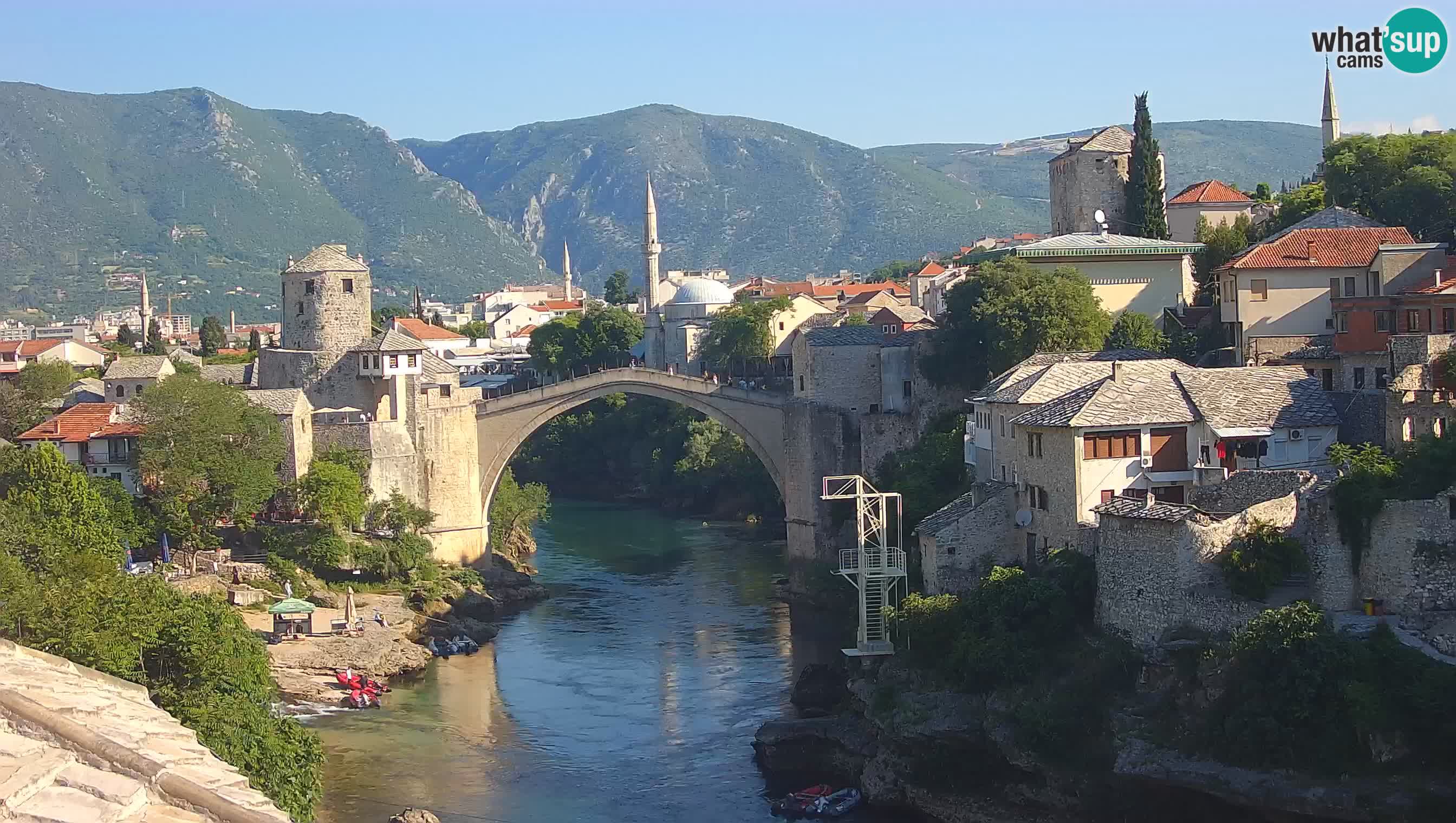Webcam de Mostar – Le Vieux Pont sur la rivière Neretva