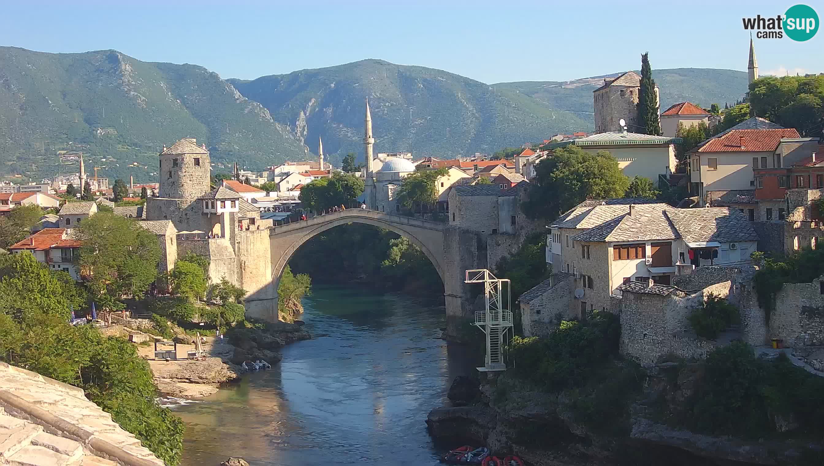 Cámara web de Mostar – El Viejo Puente sobre el río Neretva