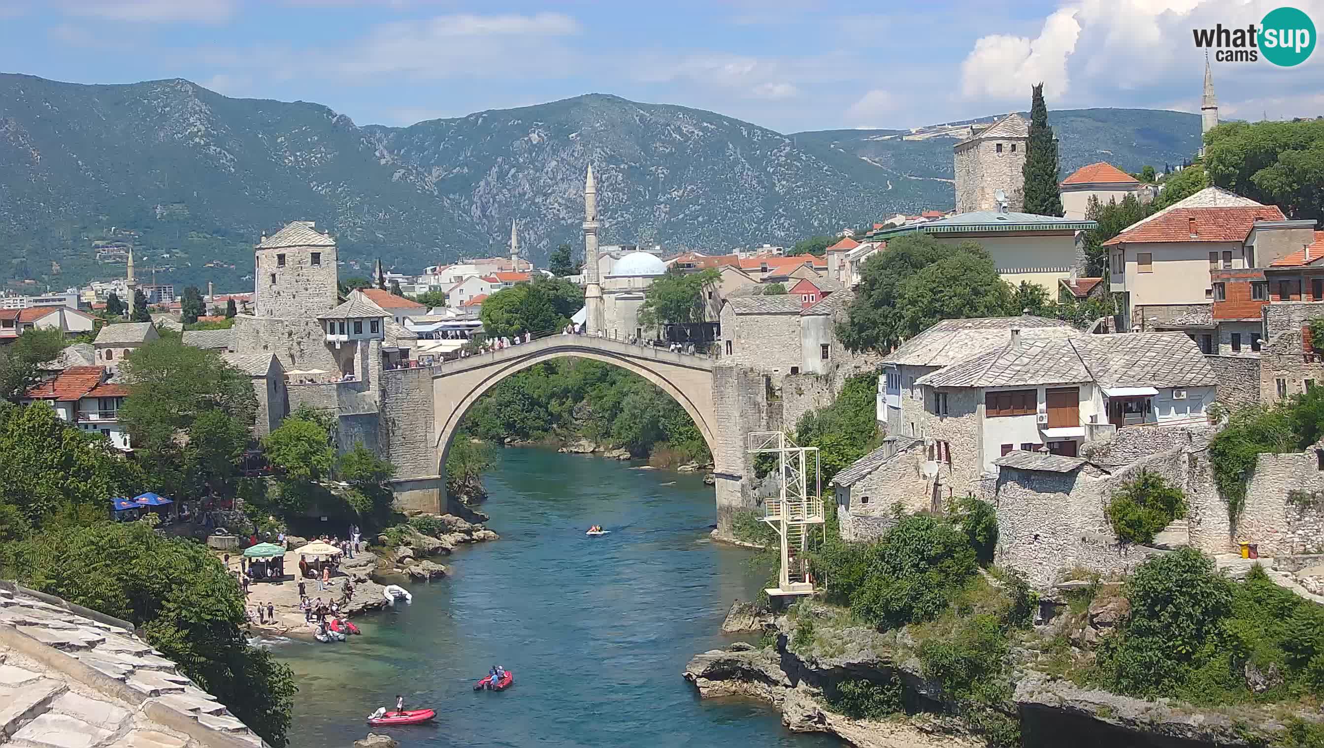 Cámara web de Mostar – El Viejo Puente sobre el río Neretva