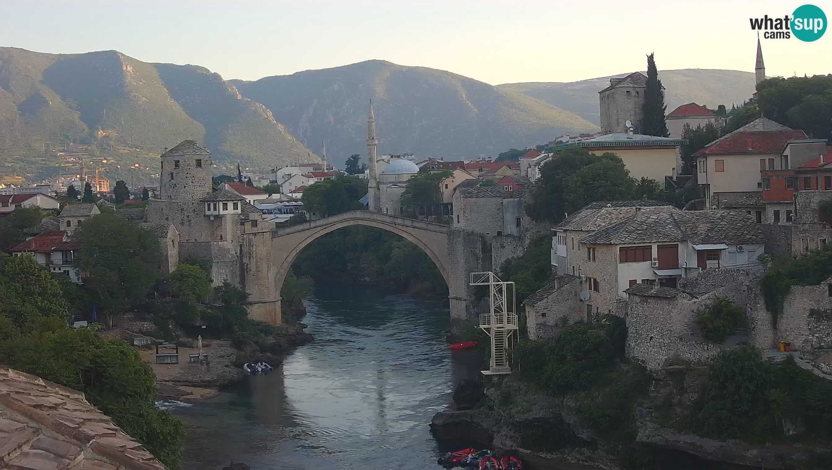 Webcam de Mostar – Le Vieux Pont sur la rivière Neretva