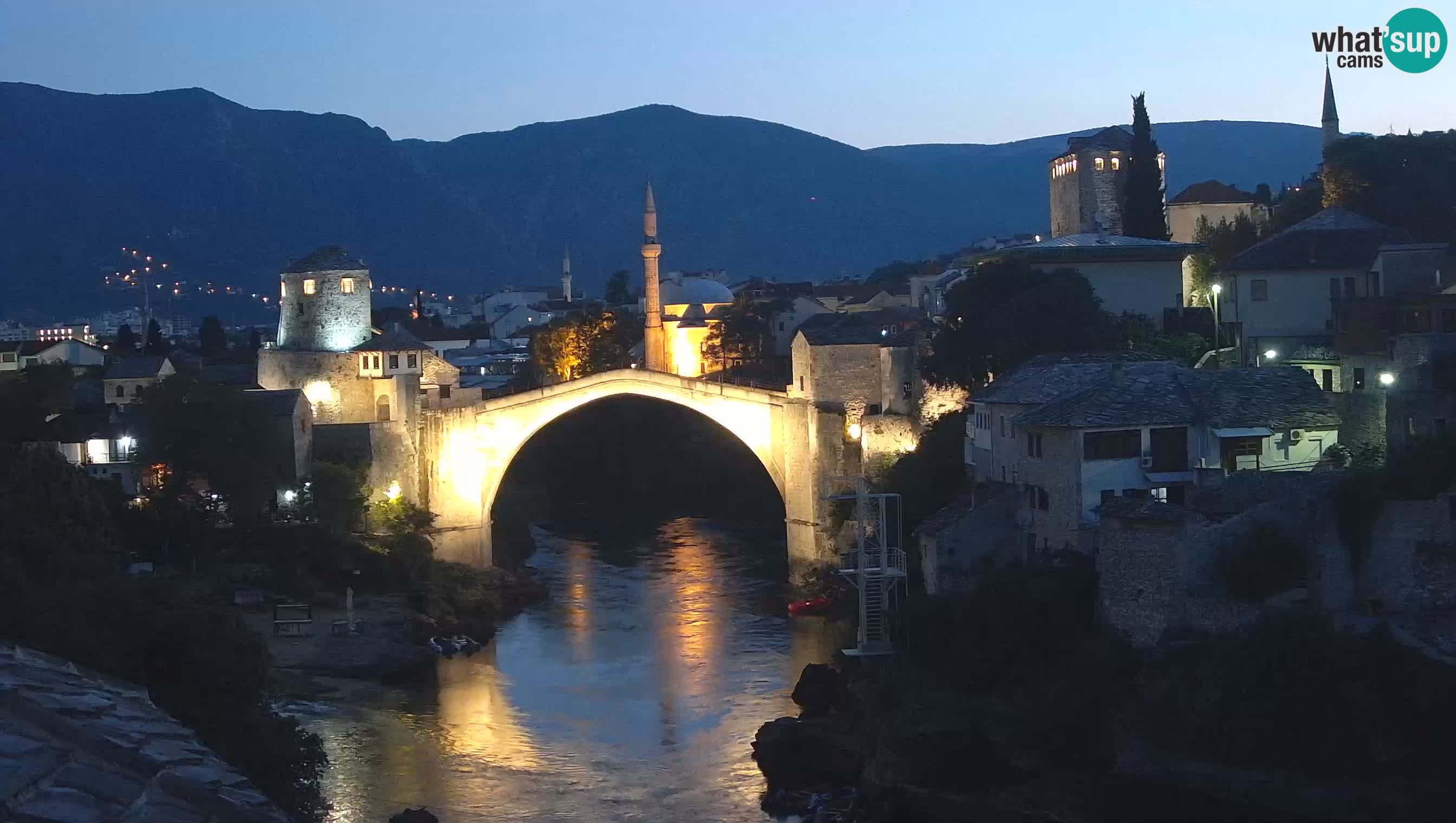 Webcam de Mostar – Le Vieux Pont sur la rivière Neretva