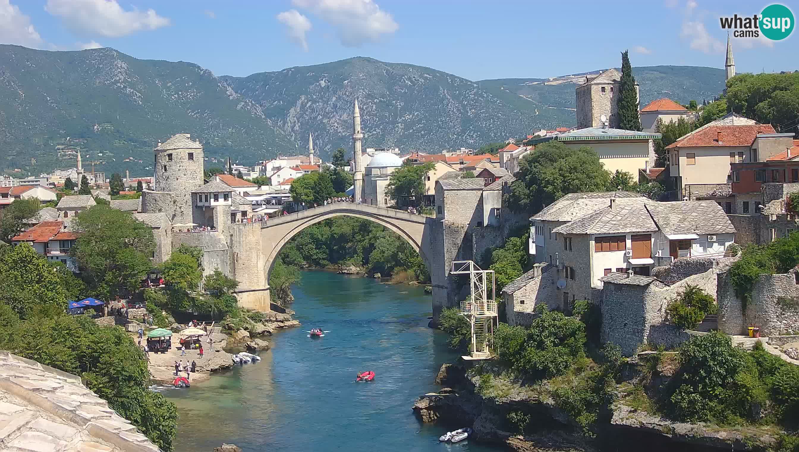 Cámara web de Mostar – El Viejo Puente sobre el río Neretva