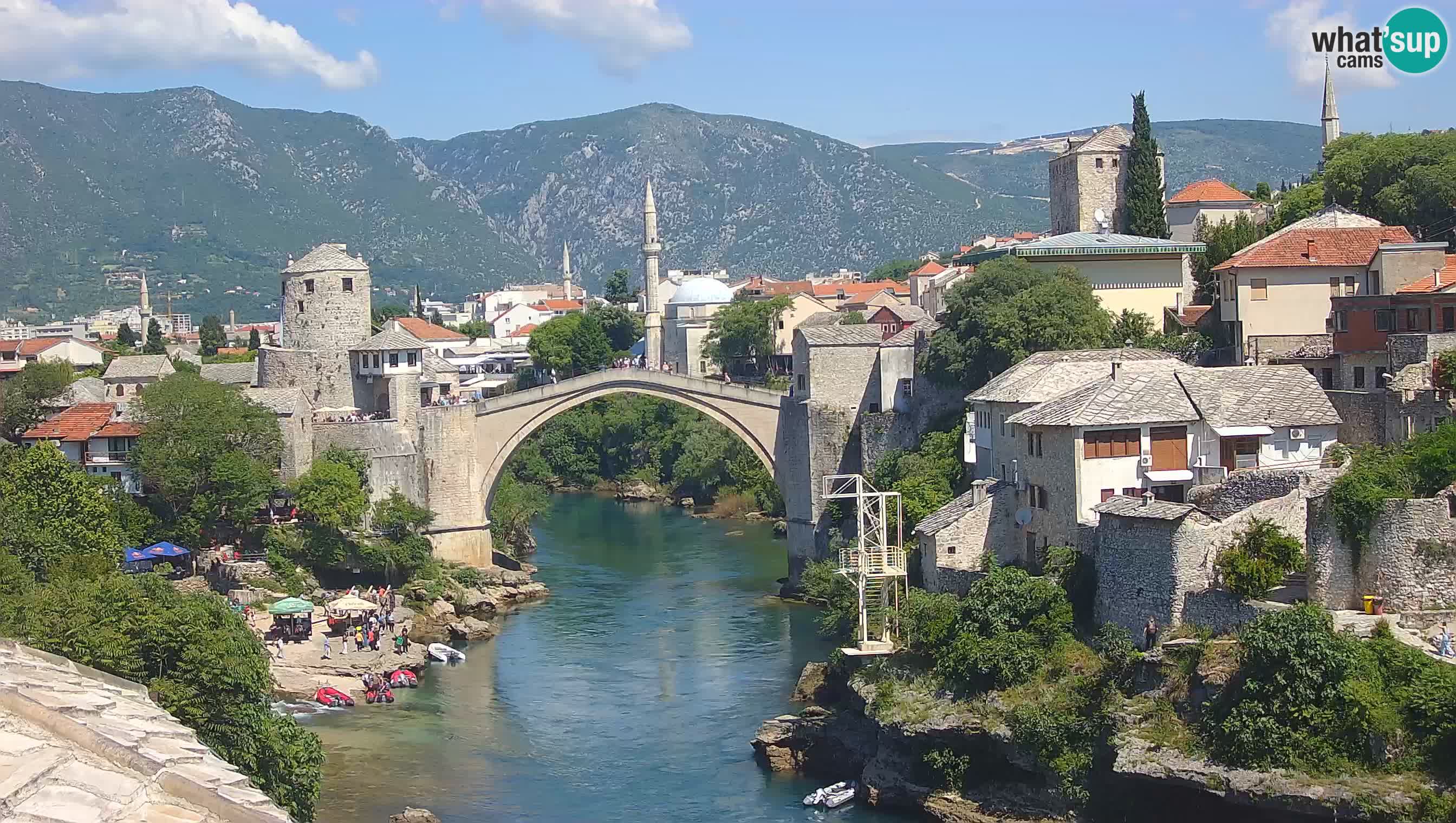 Webcam de Mostar – Le Vieux Pont sur la rivière Neretva