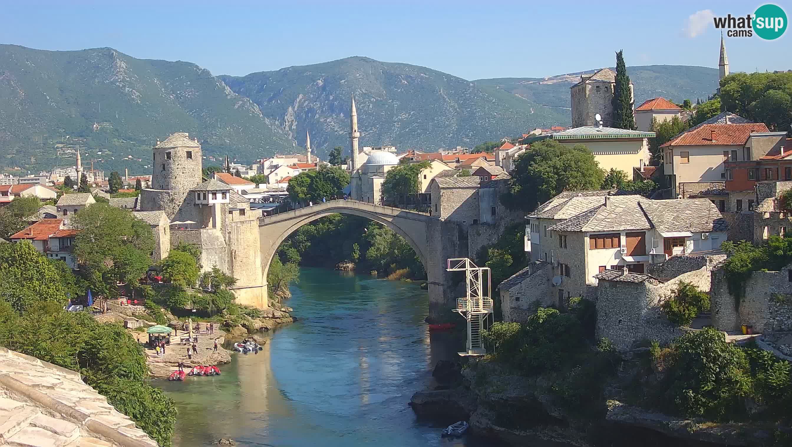 Webcam de Mostar – Le Vieux Pont sur la rivière Neretva