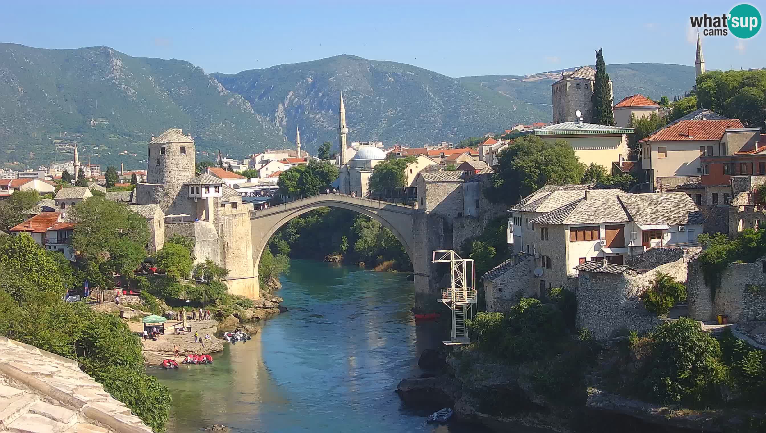 Webcam de Mostar – Le Vieux Pont sur la rivière Neretva