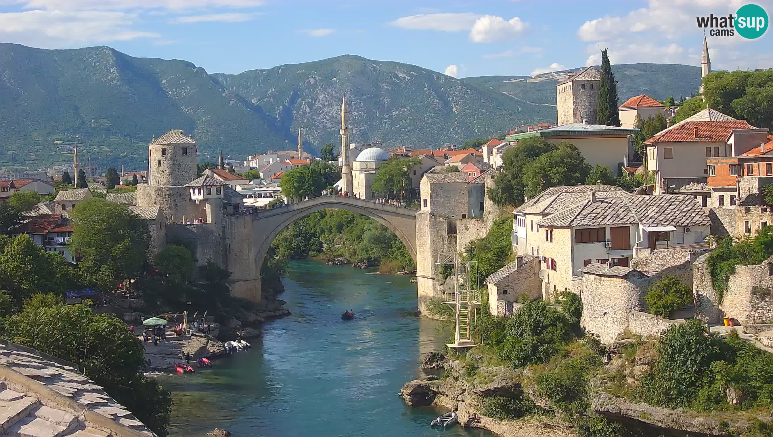 Webcam de Mostar – Le Vieux Pont sur la rivière Neretva