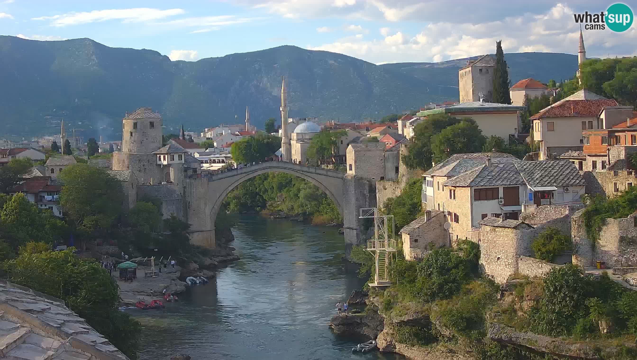 Cámara web de Mostar – El Viejo Puente sobre el río Neretva