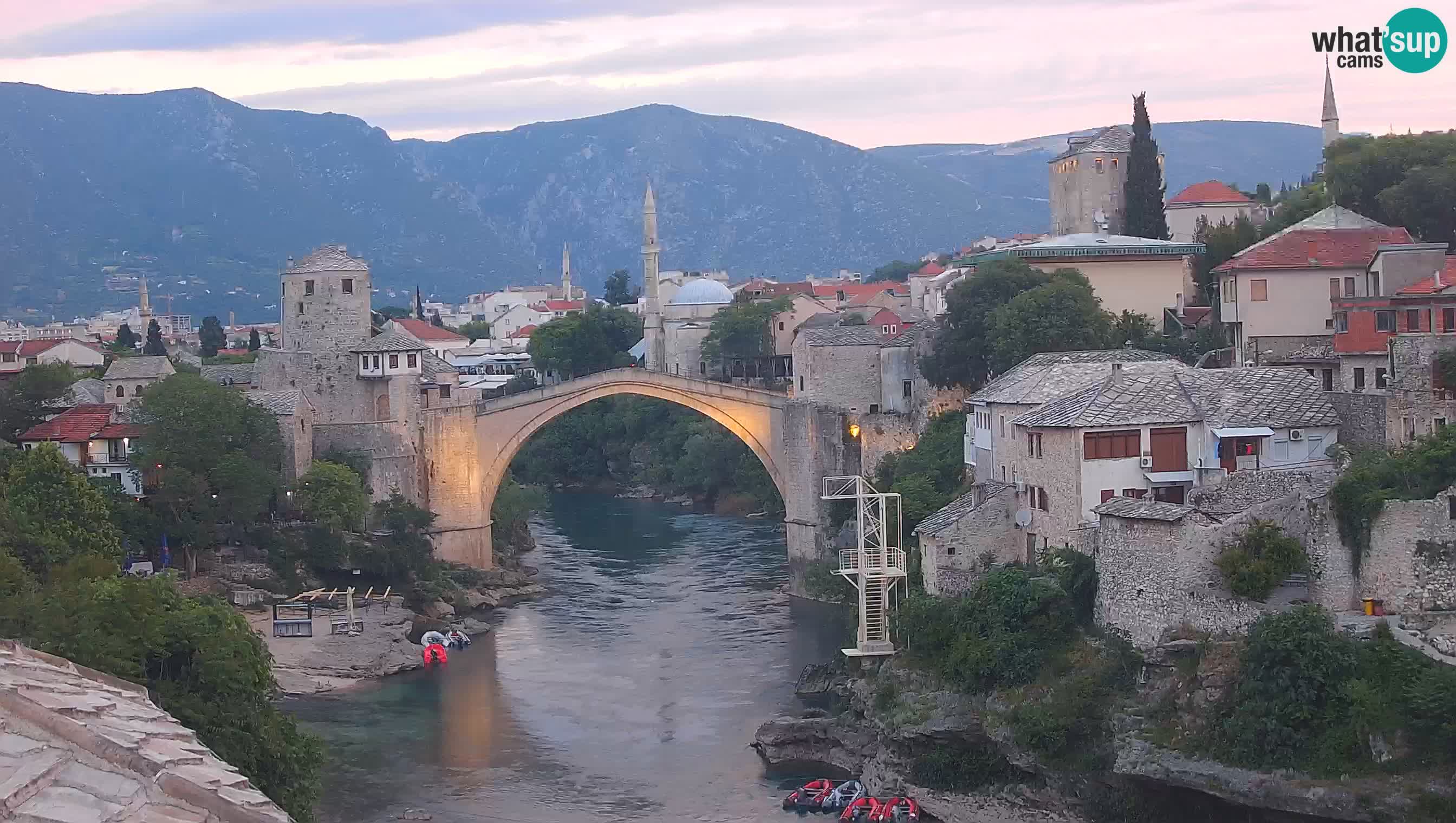 Webcam de Mostar – Le Vieux Pont sur la rivière Neretva