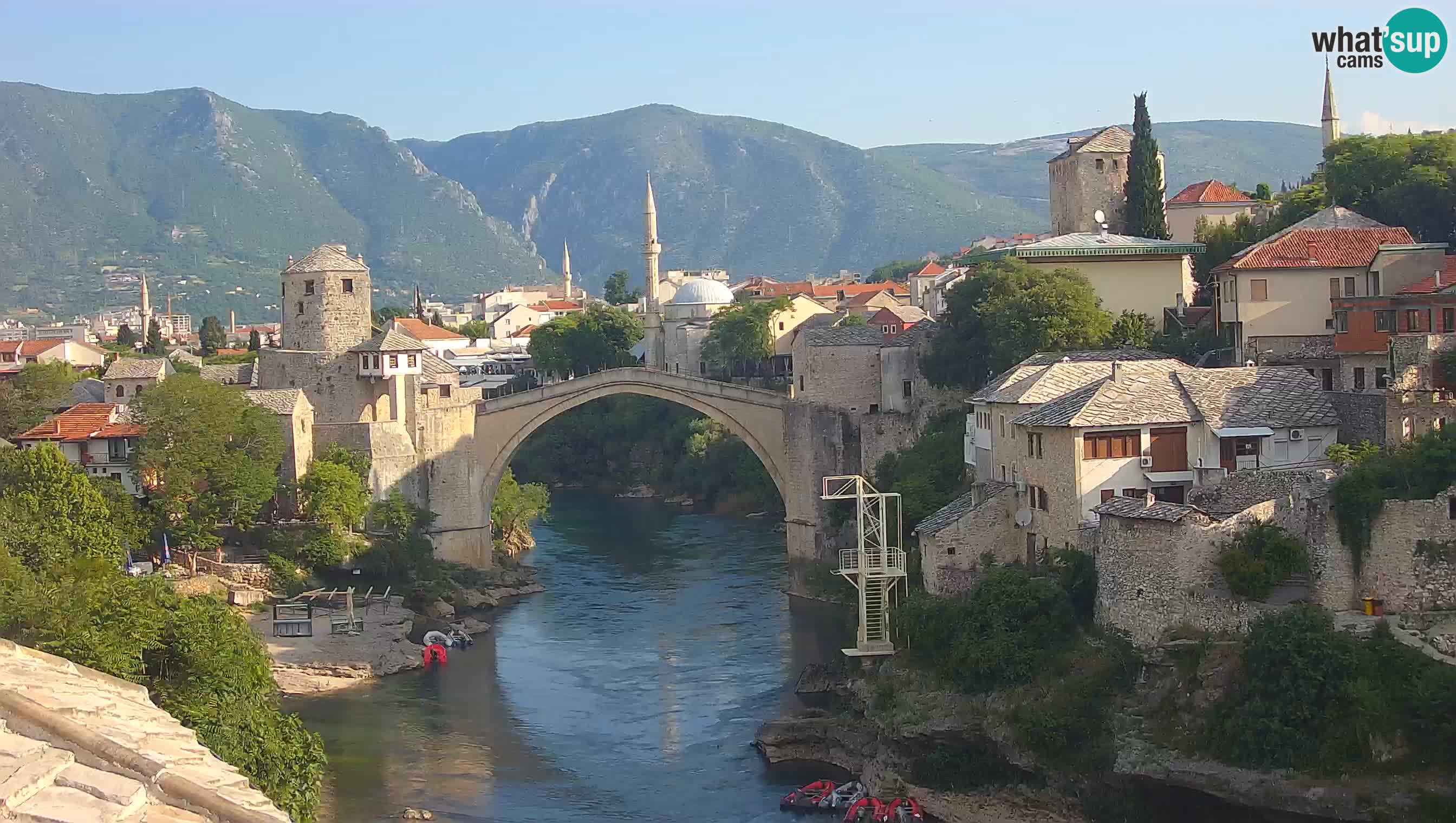 Cámara web de Mostar – El Viejo Puente sobre el río Neretva
