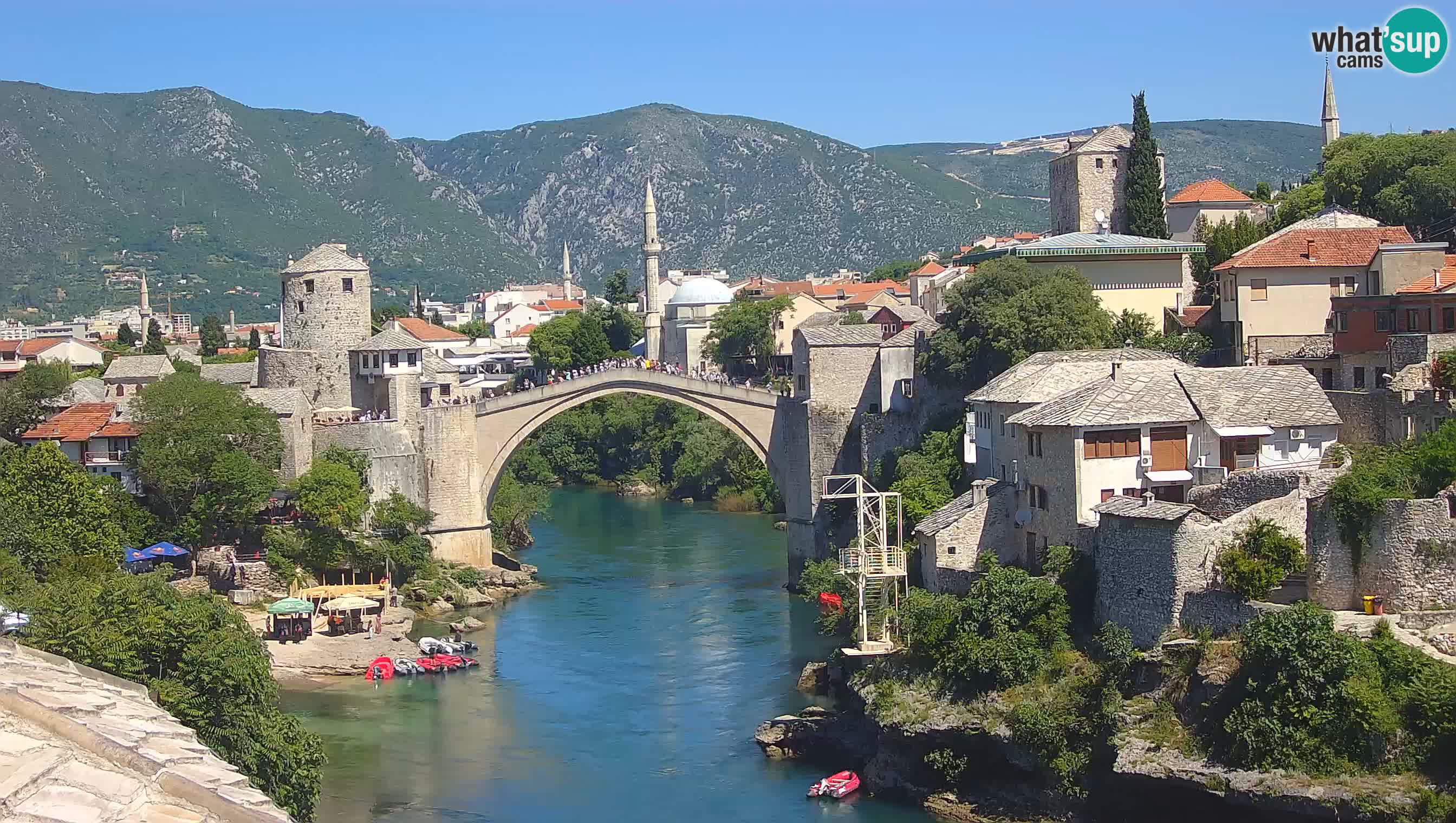 Webcam de Mostar – Le Vieux Pont sur la rivière Neretva