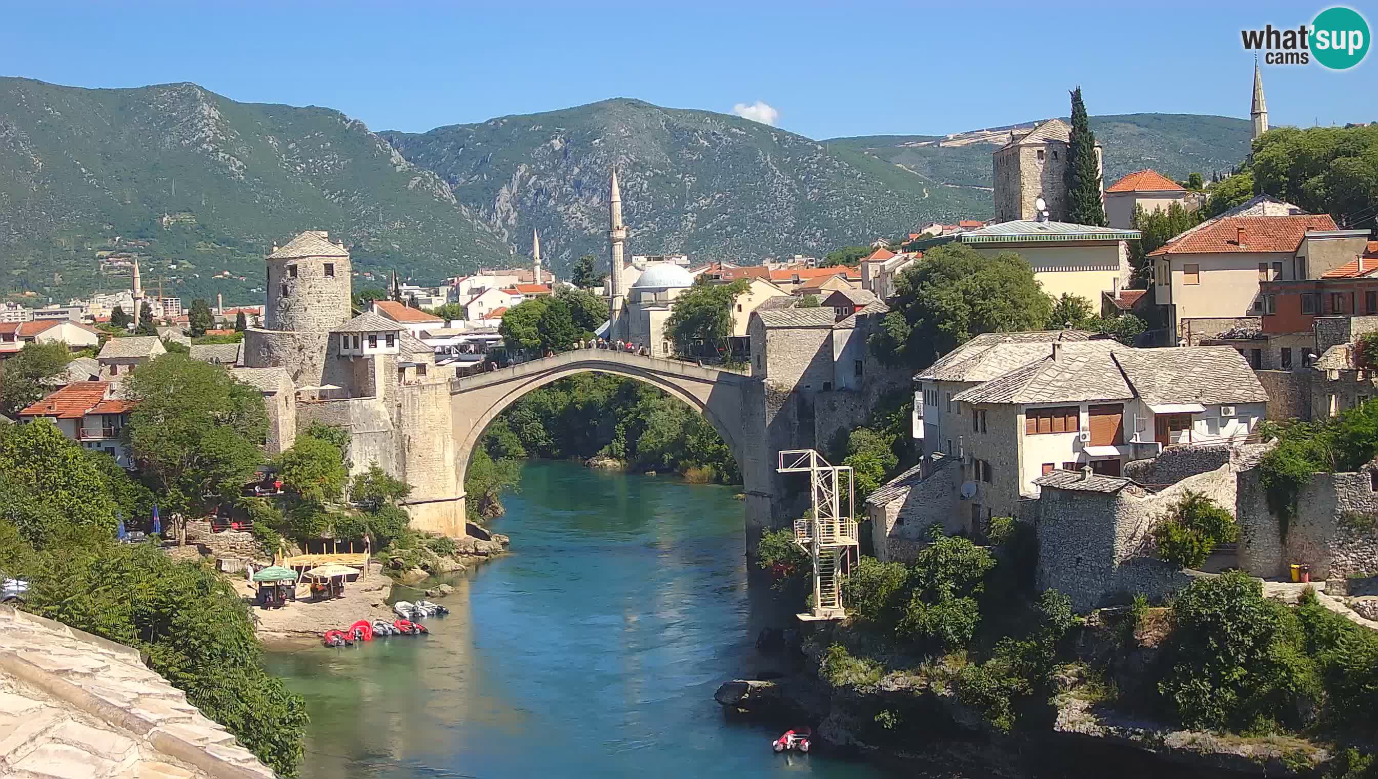 Cámara web de Mostar – El Viejo Puente sobre el río Neretva