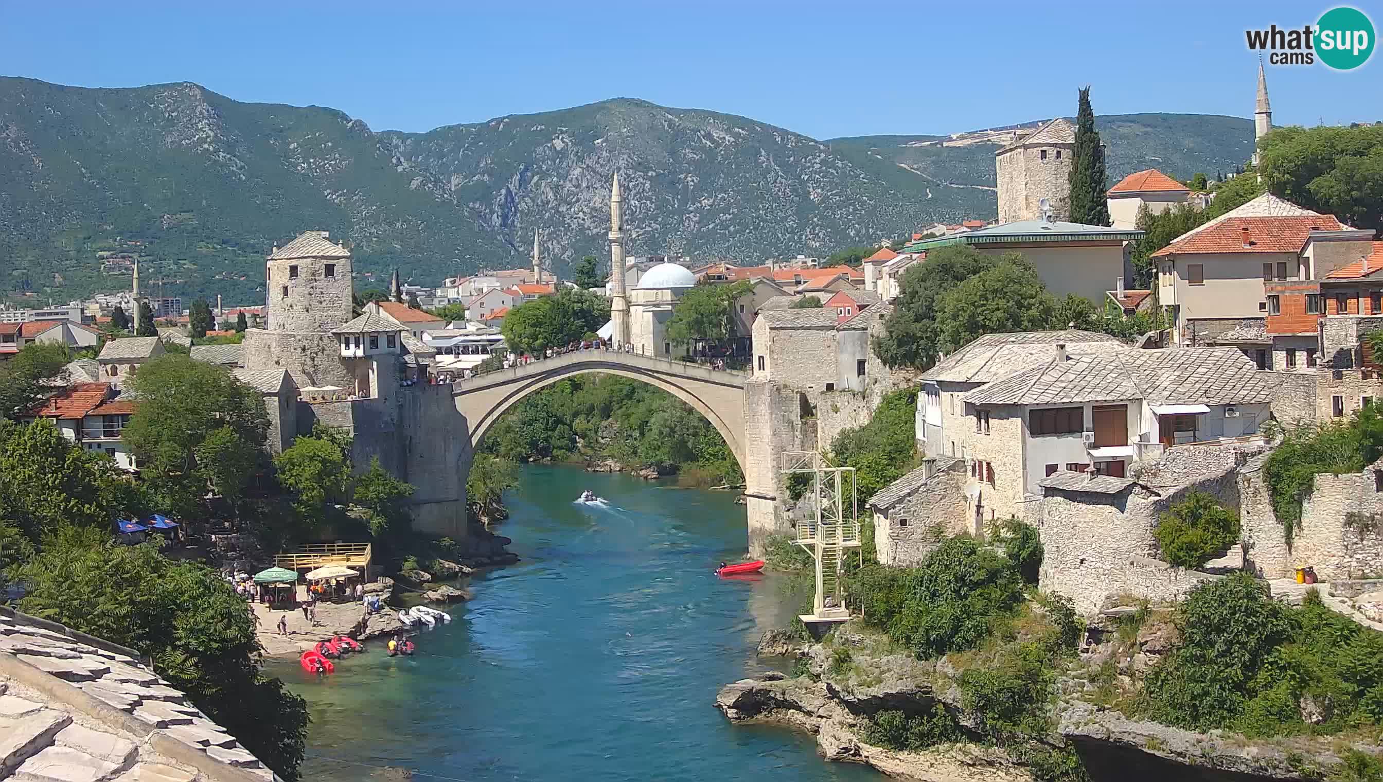 Webcam de Mostar – Le Vieux Pont sur la rivière Neretva