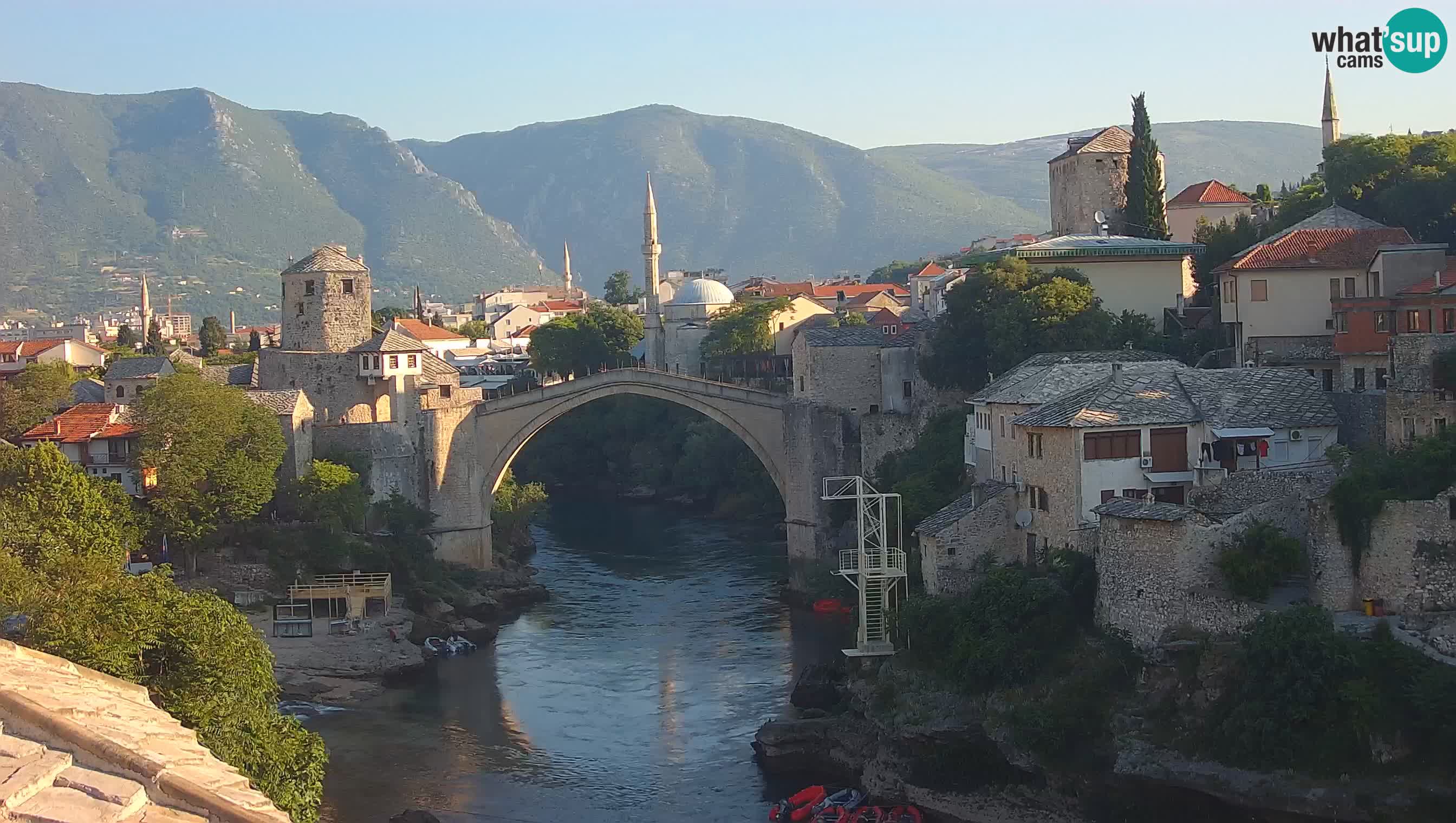 Cámara web de Mostar – El Viejo Puente sobre el río Neretva