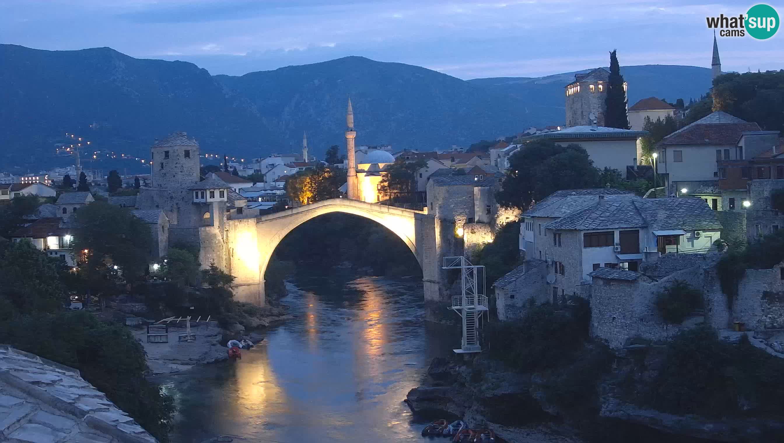 Webcam de Mostar – Le Vieux Pont sur la rivière Neretva
