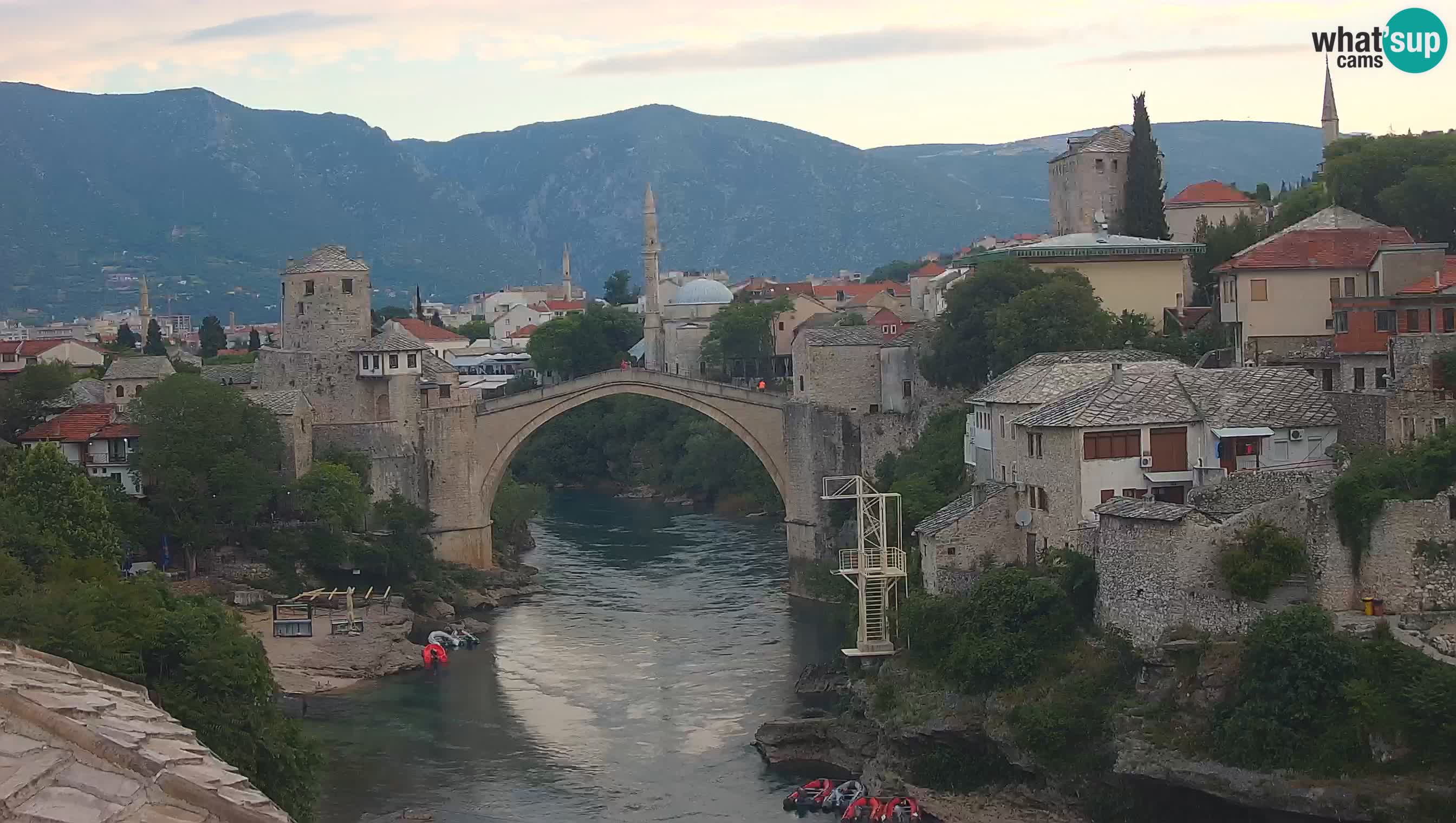 Webcam de Mostar – Le Vieux Pont sur la rivière Neretva