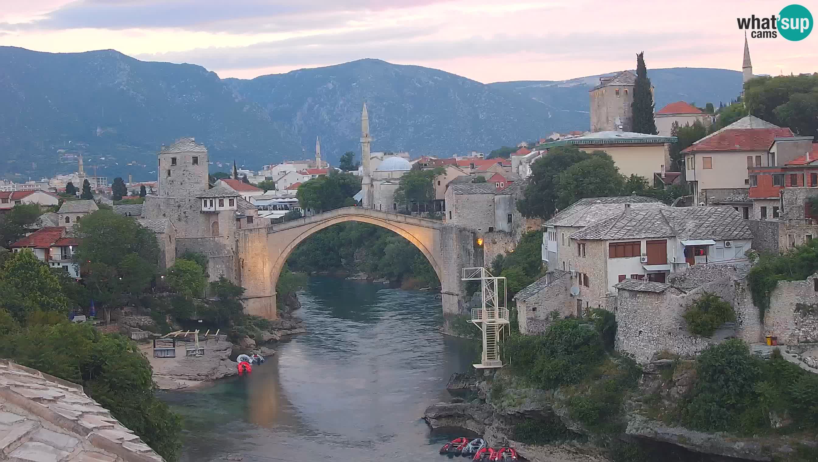 Webcam de Mostar – Le Vieux Pont sur la rivière Neretva