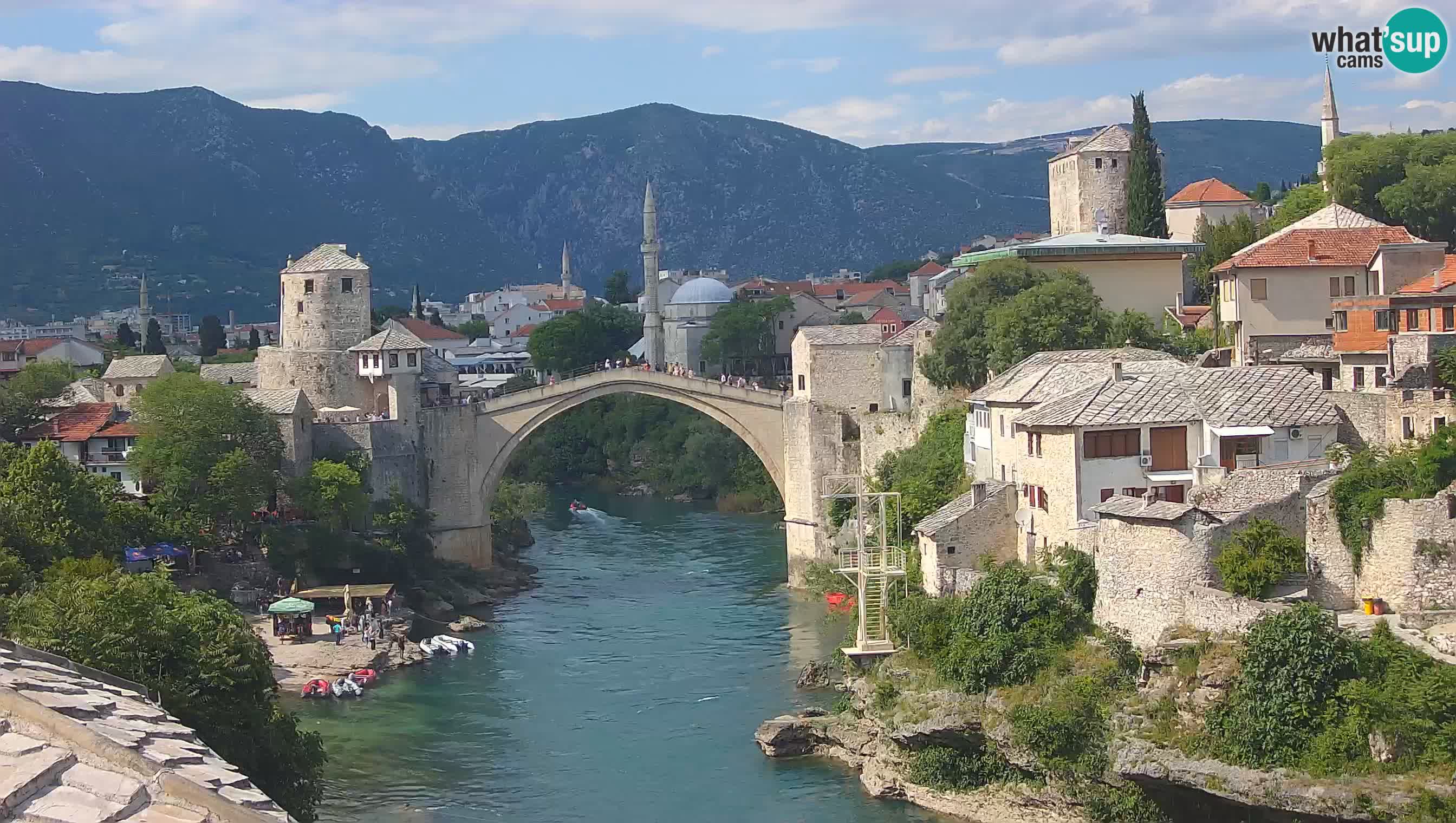 Cámara web de Mostar – El Viejo Puente sobre el río Neretva