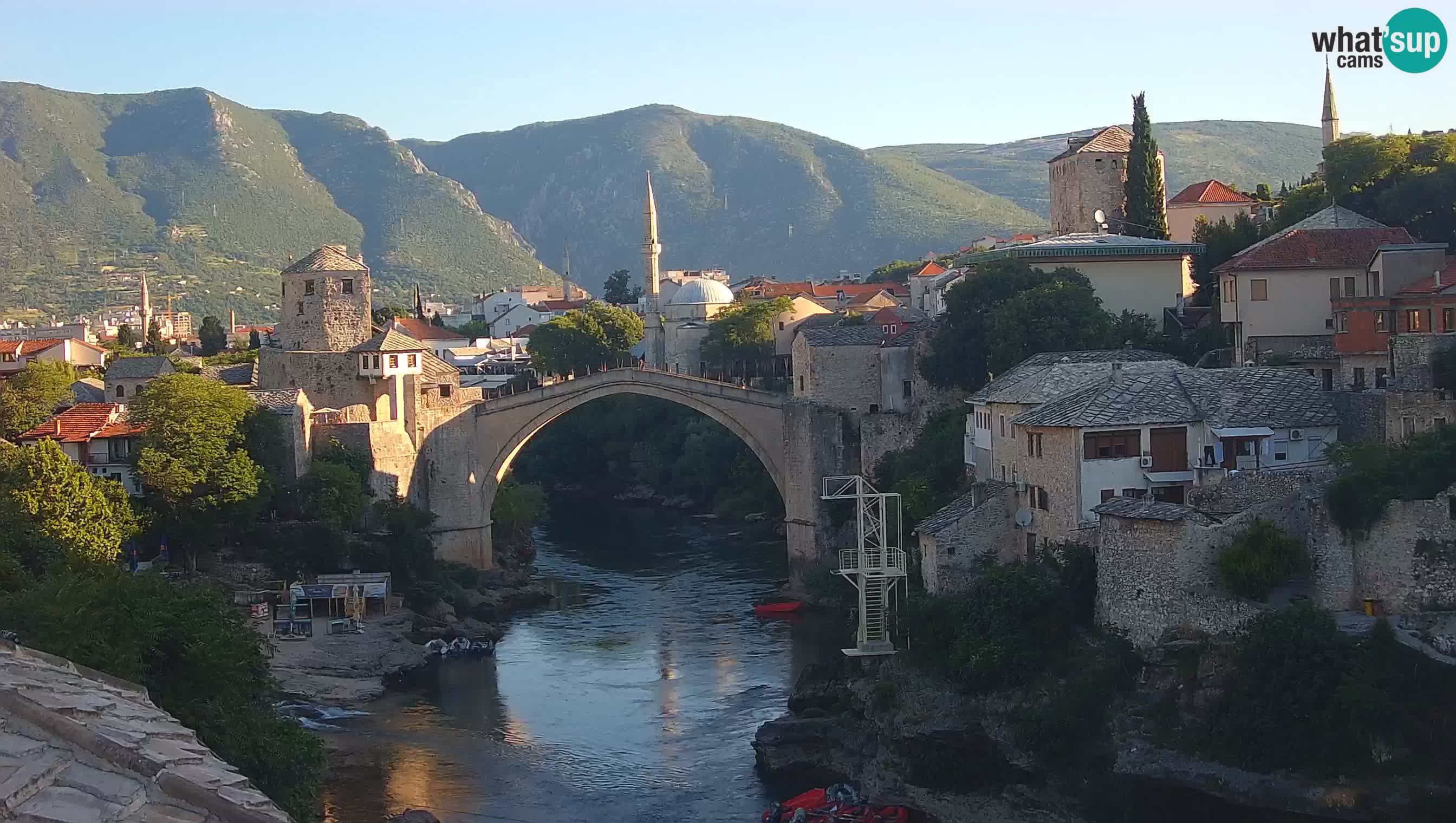 Cámara web de Mostar – El Viejo Puente sobre el río Neretva
