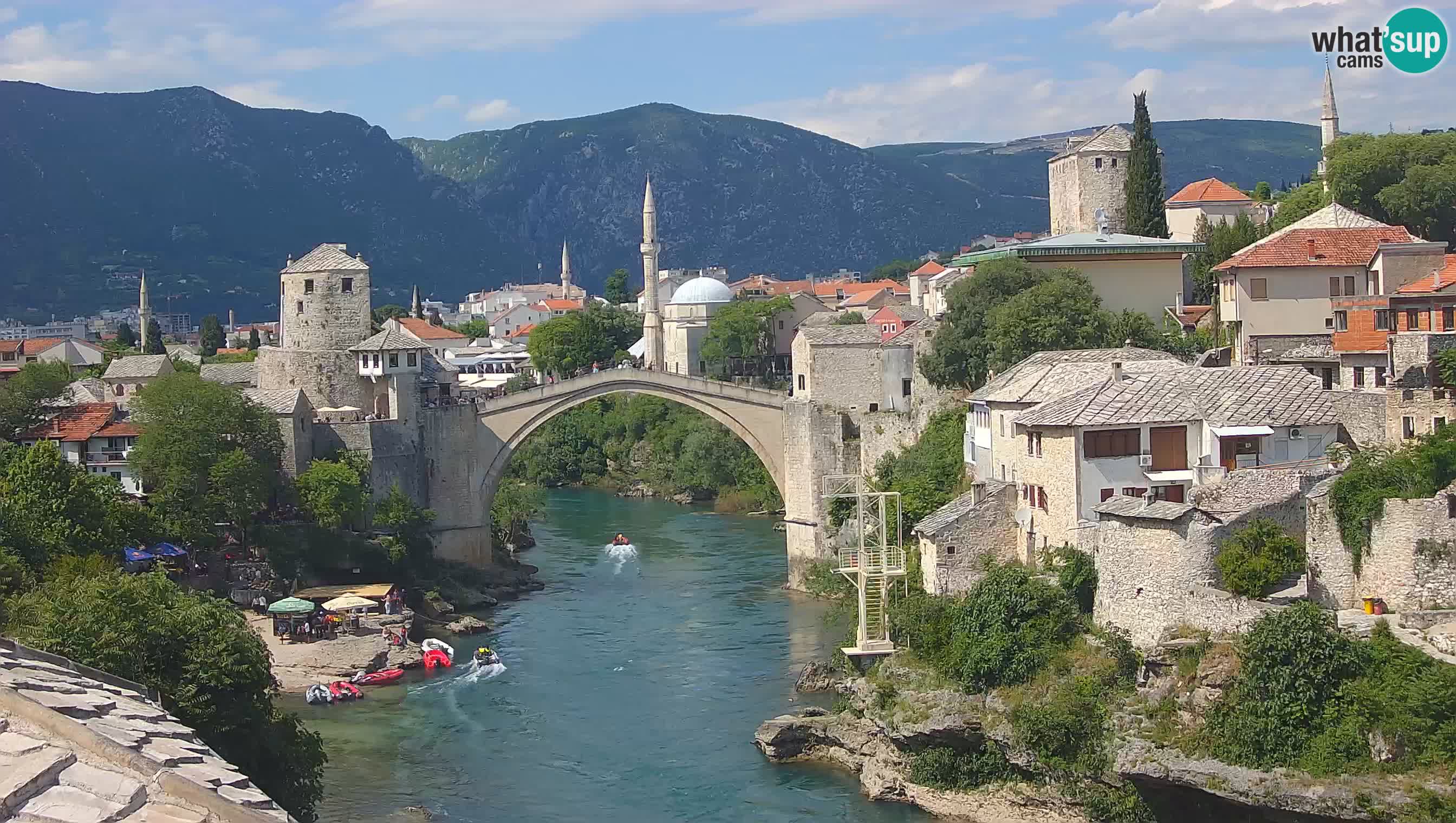 Webcam de Mostar – Le Vieux Pont sur la rivière Neretva
