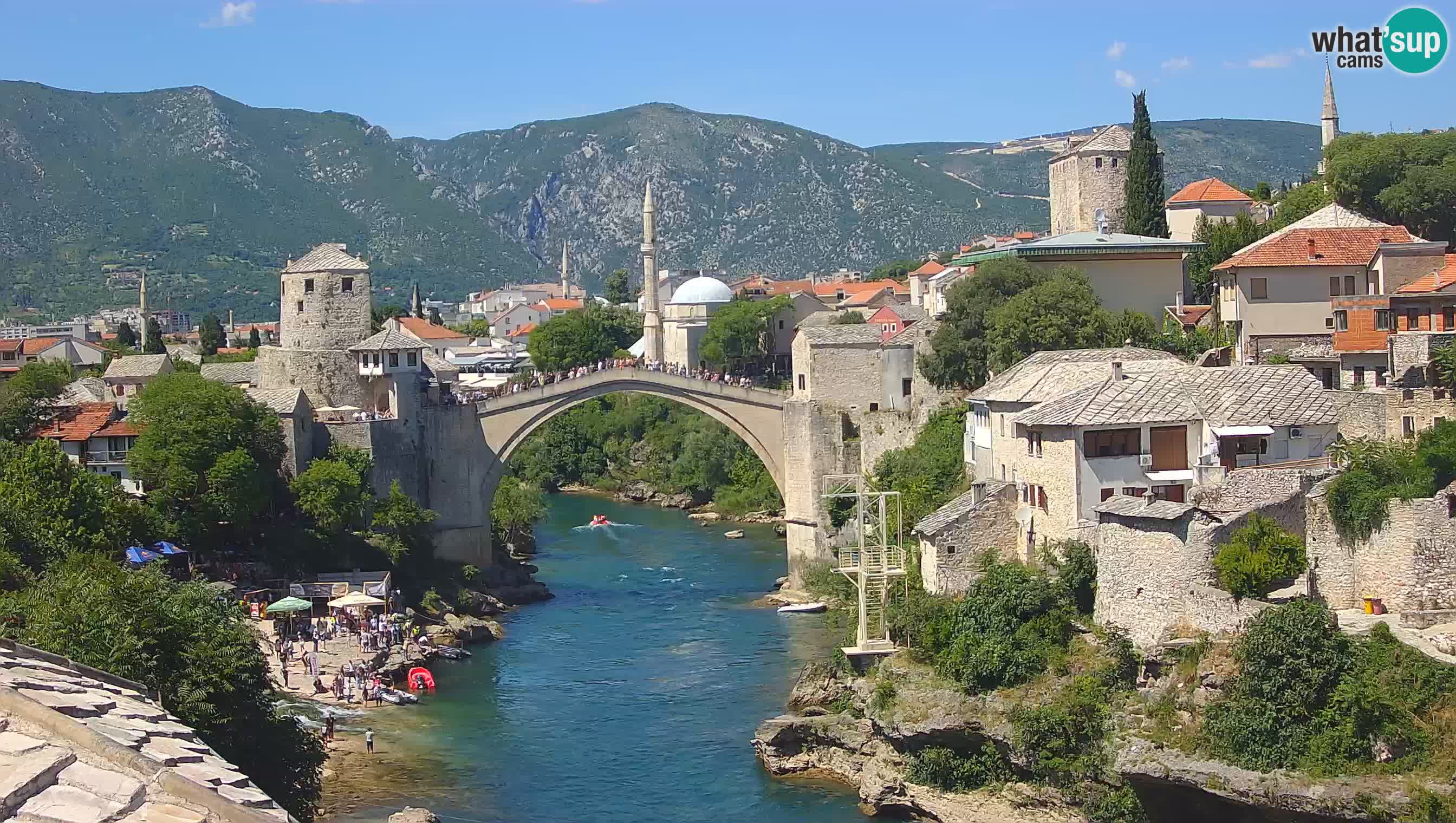 Webcam de Mostar – Le Vieux Pont sur la rivière Neretva