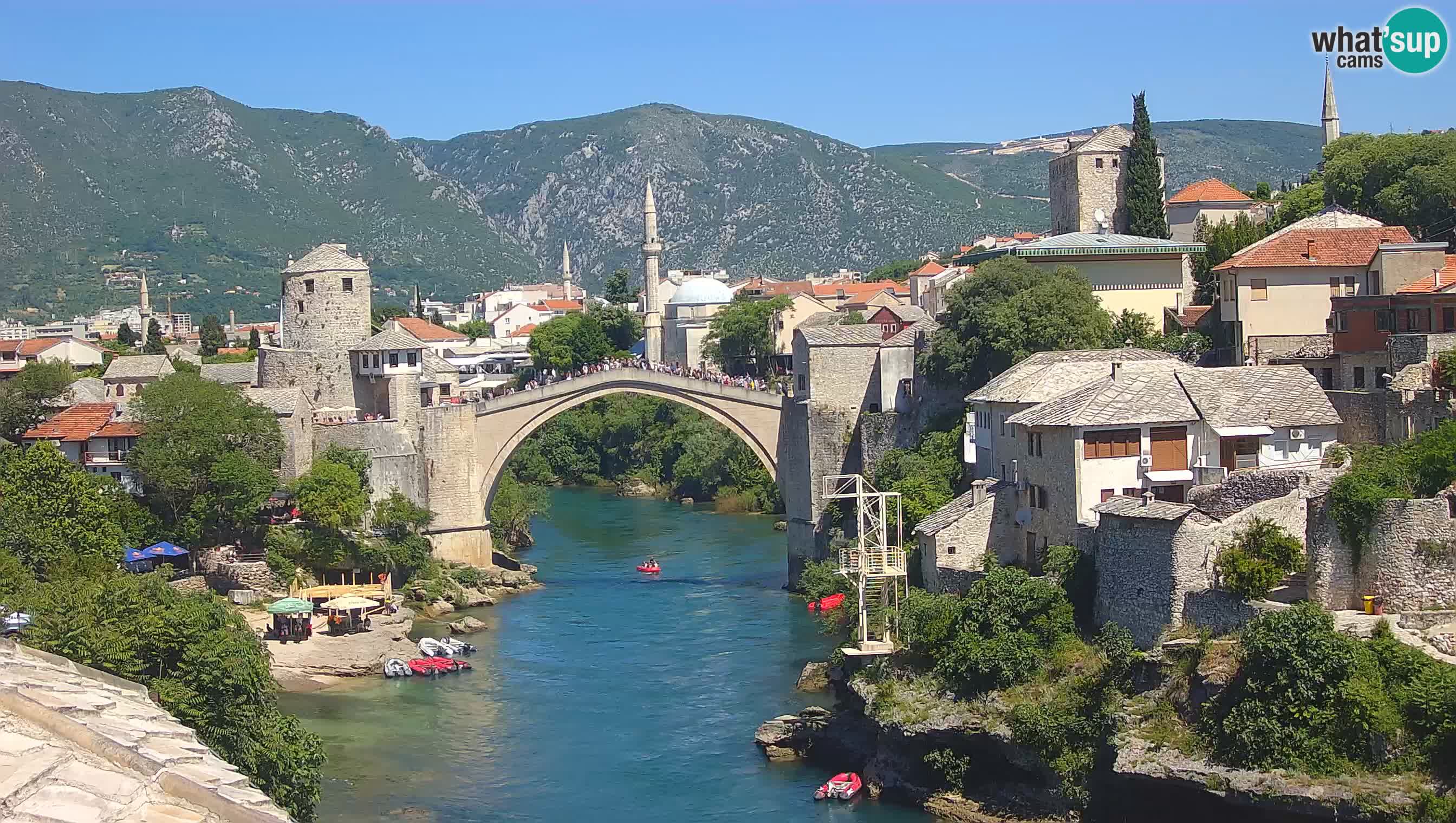 Cámara web de Mostar – El Viejo Puente sobre el río Neretva