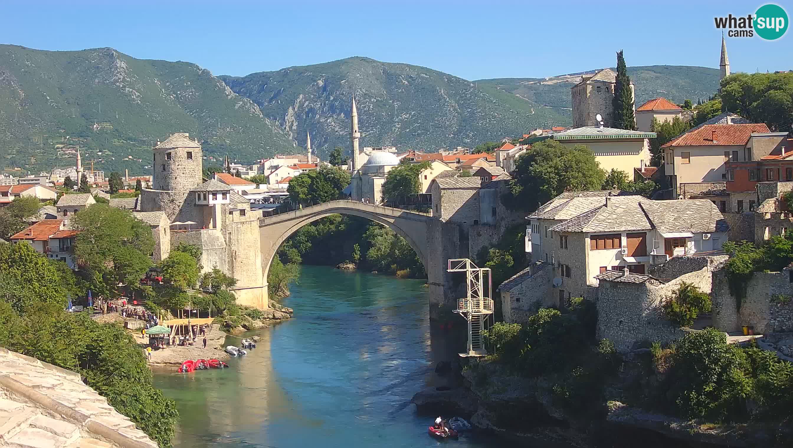 Cámara web de Mostar – El Viejo Puente sobre el río Neretva