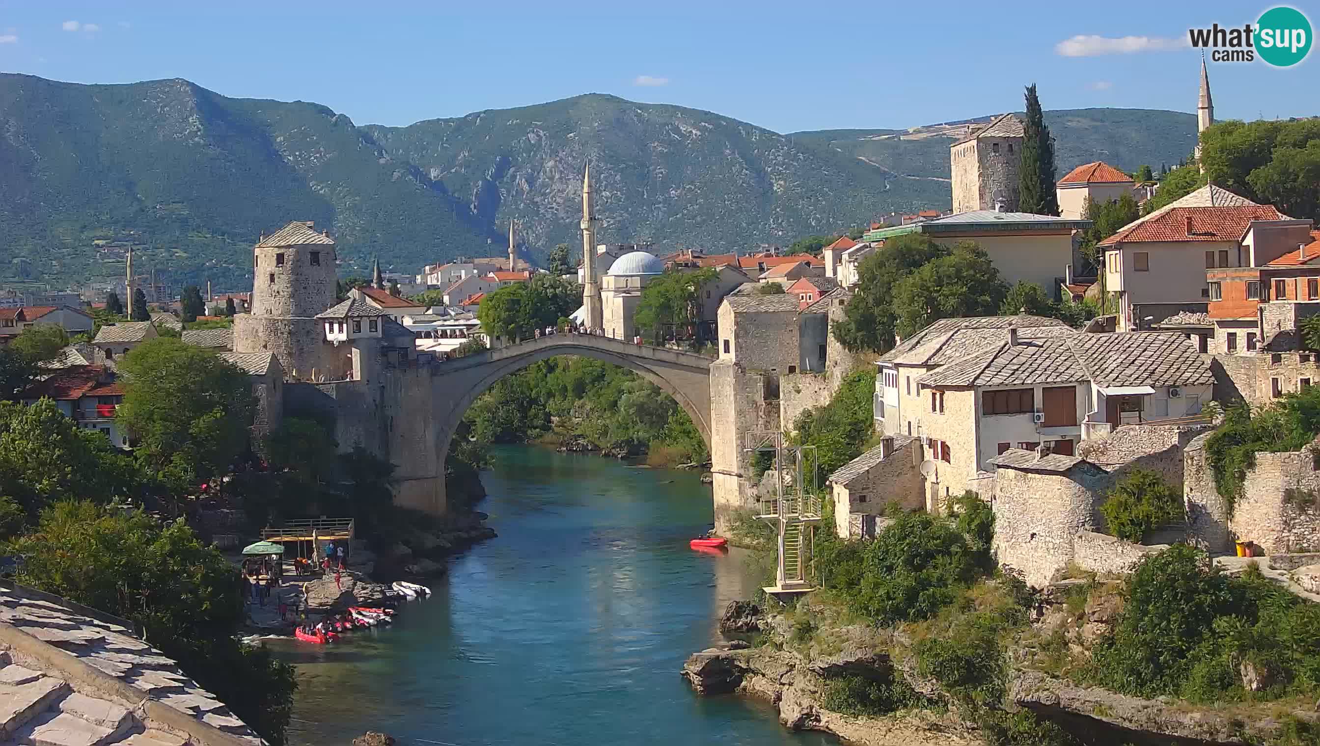 Cámara web de Mostar – El Viejo Puente sobre el río Neretva