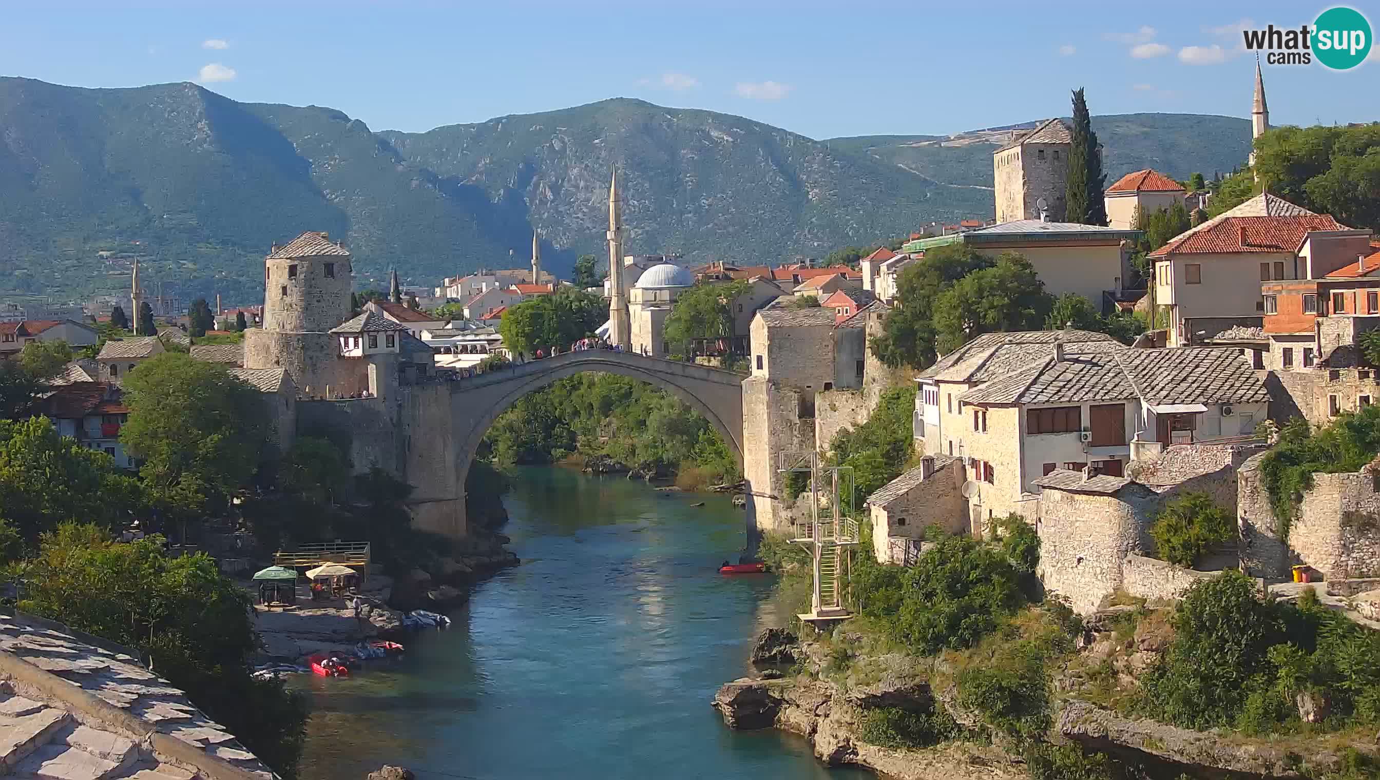 Webcam de Mostar – Le Vieux Pont sur la rivière Neretva