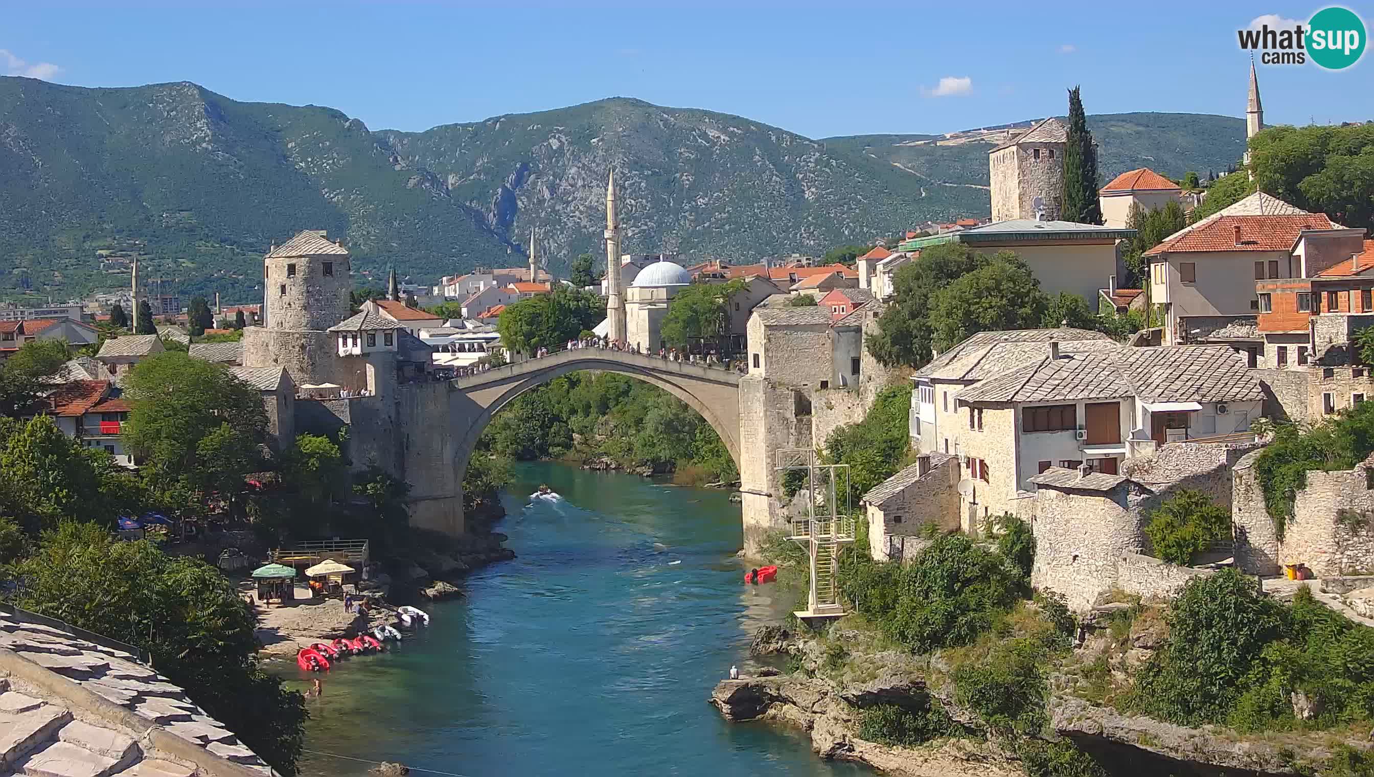 Webcam de Mostar – Le Vieux Pont sur la rivière Neretva