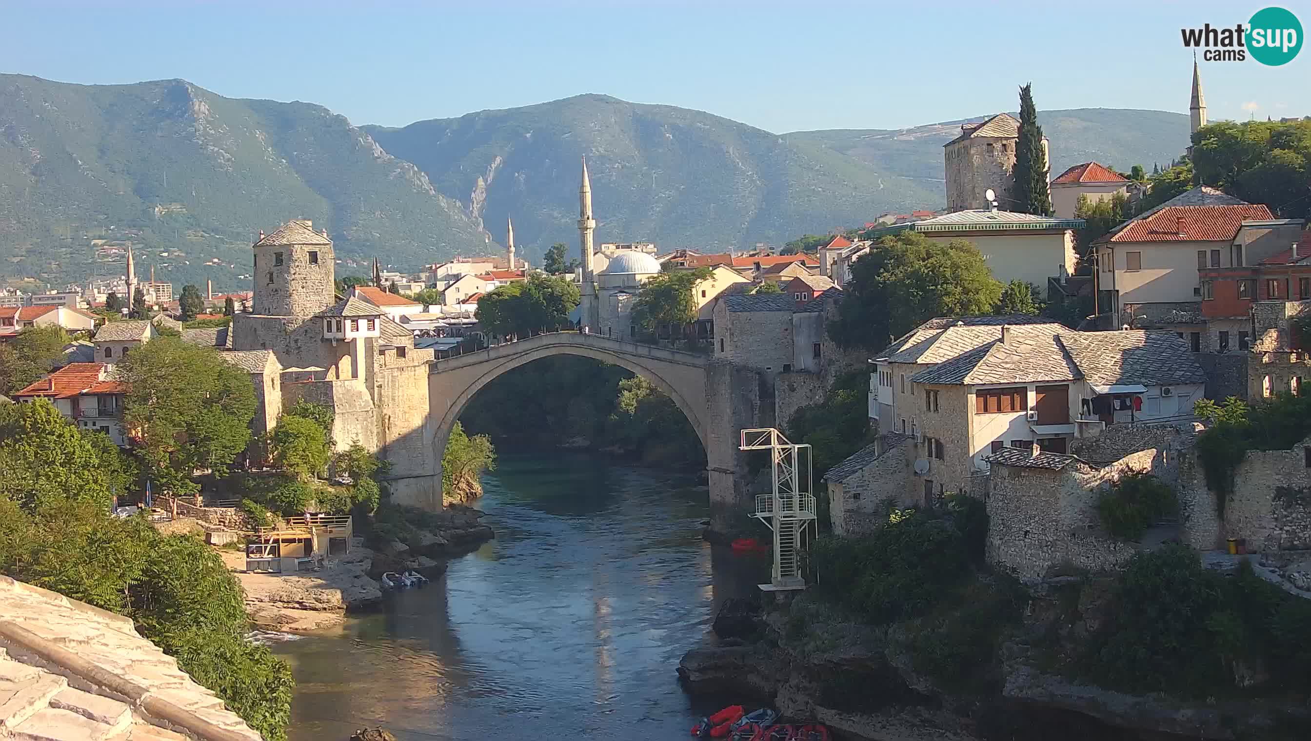 Cámara web de Mostar – El Viejo Puente sobre el río Neretva