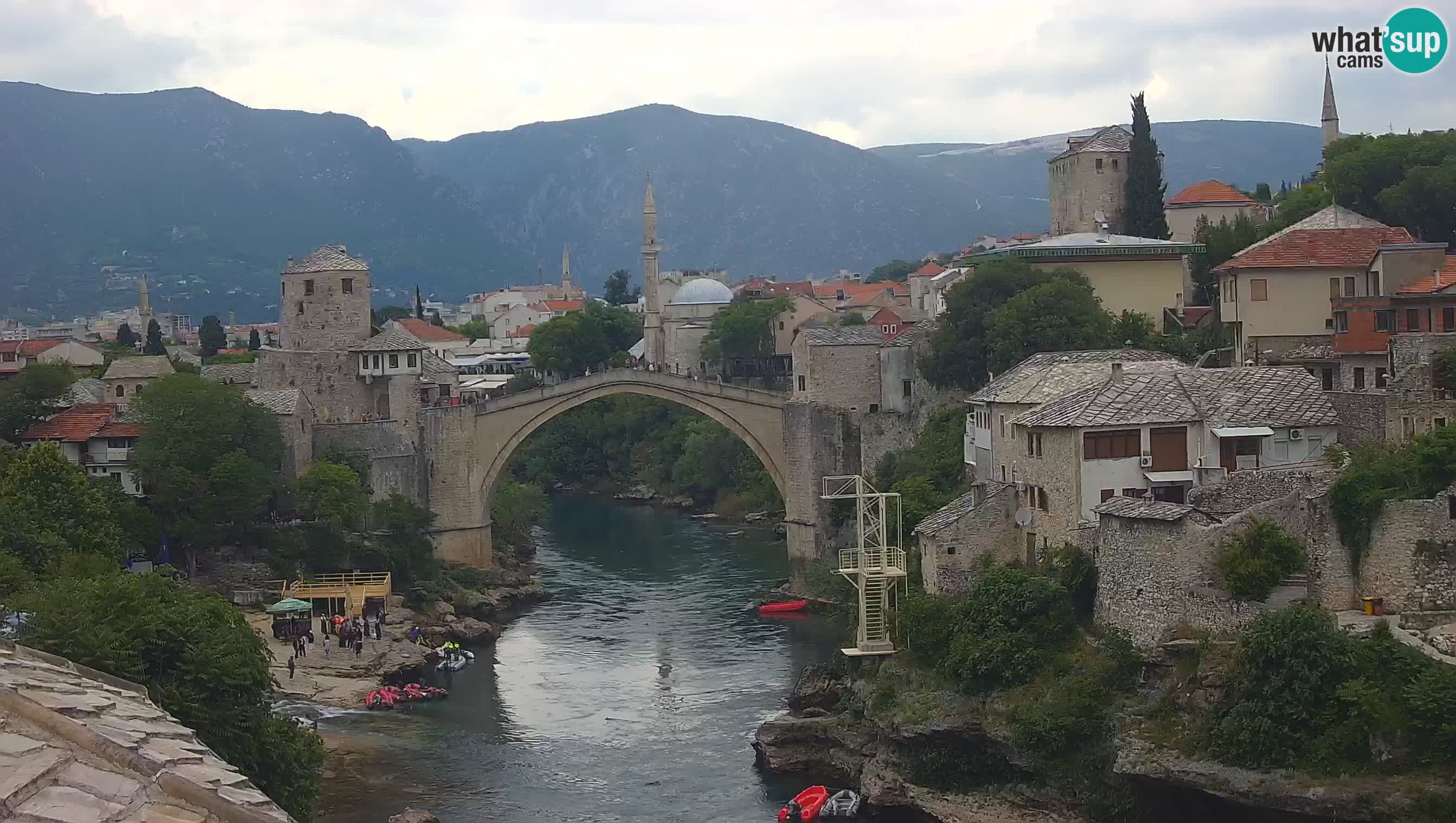 Webcam de Mostar – Le Vieux Pont sur la rivière Neretva