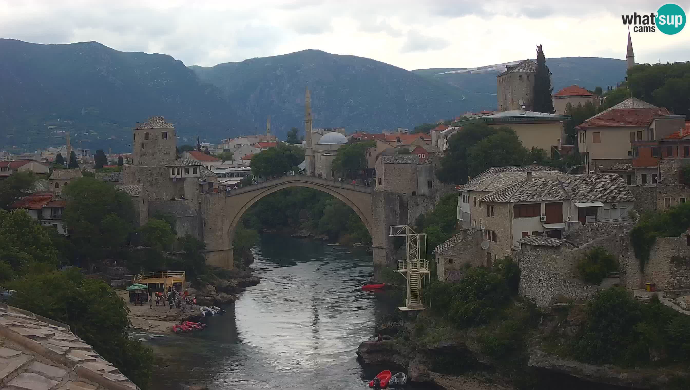 Webcam de Mostar – Le Vieux Pont sur la rivière Neretva