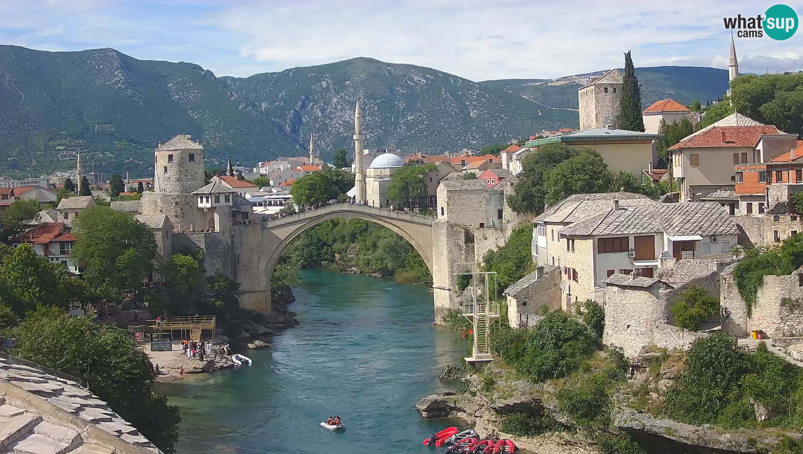 Webcam de Mostar – Le Vieux Pont sur la rivière Neretva