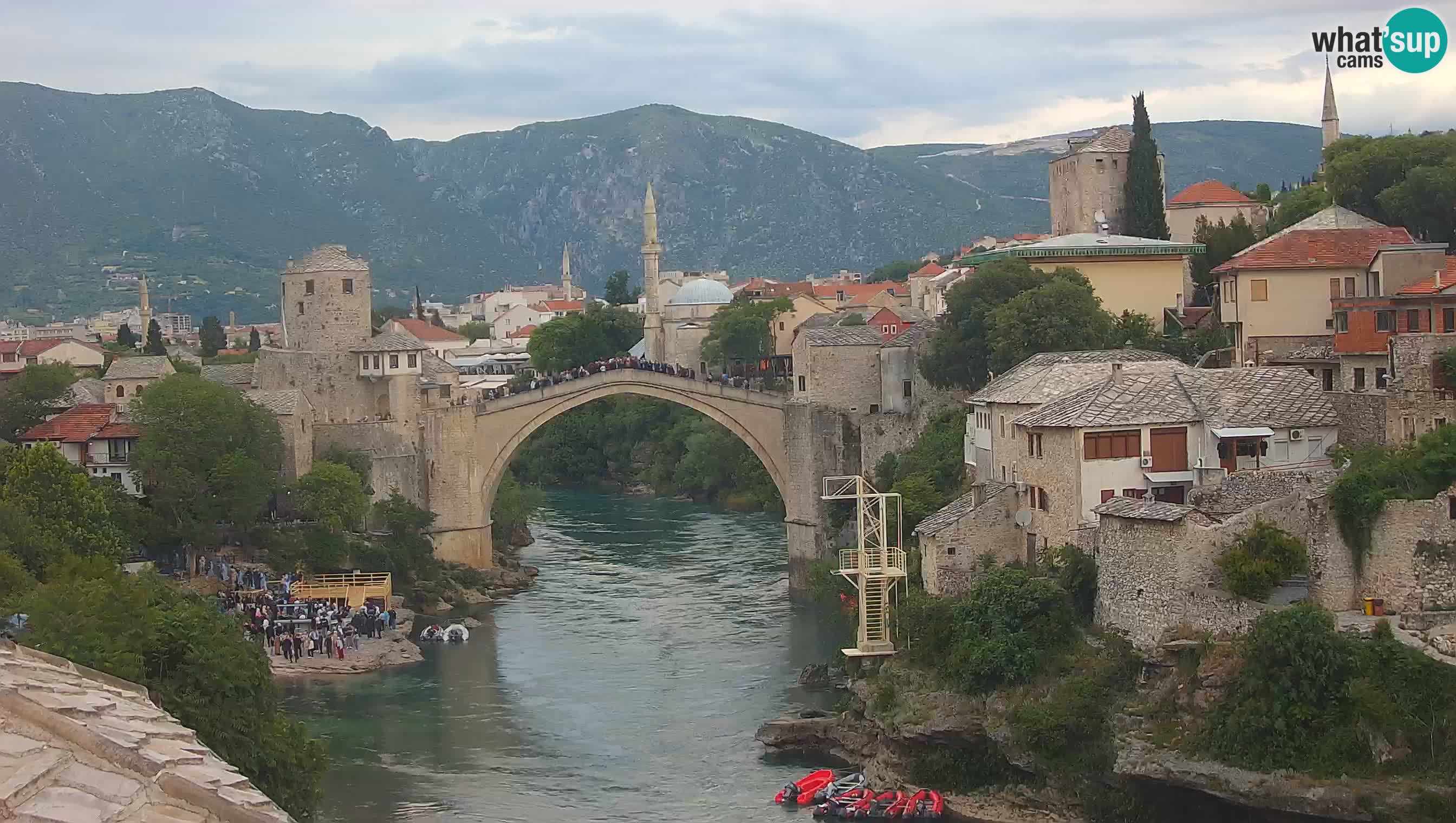 Webcam de Mostar – Le Vieux Pont sur la rivière Neretva