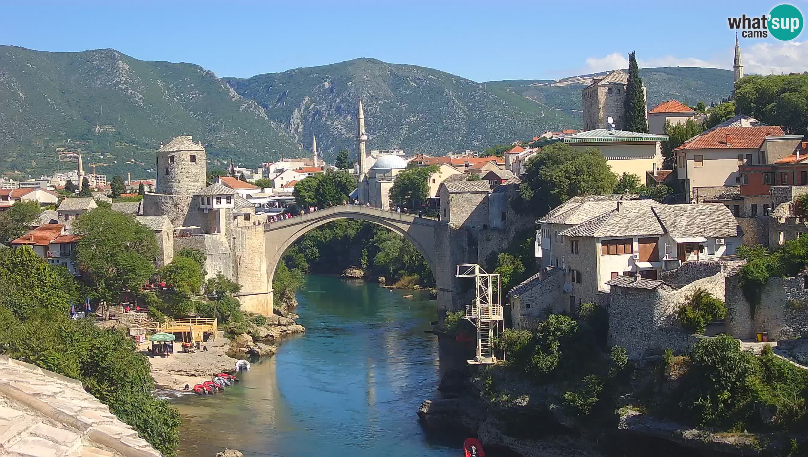 Cámara web de Mostar – El Viejo Puente sobre el río Neretva