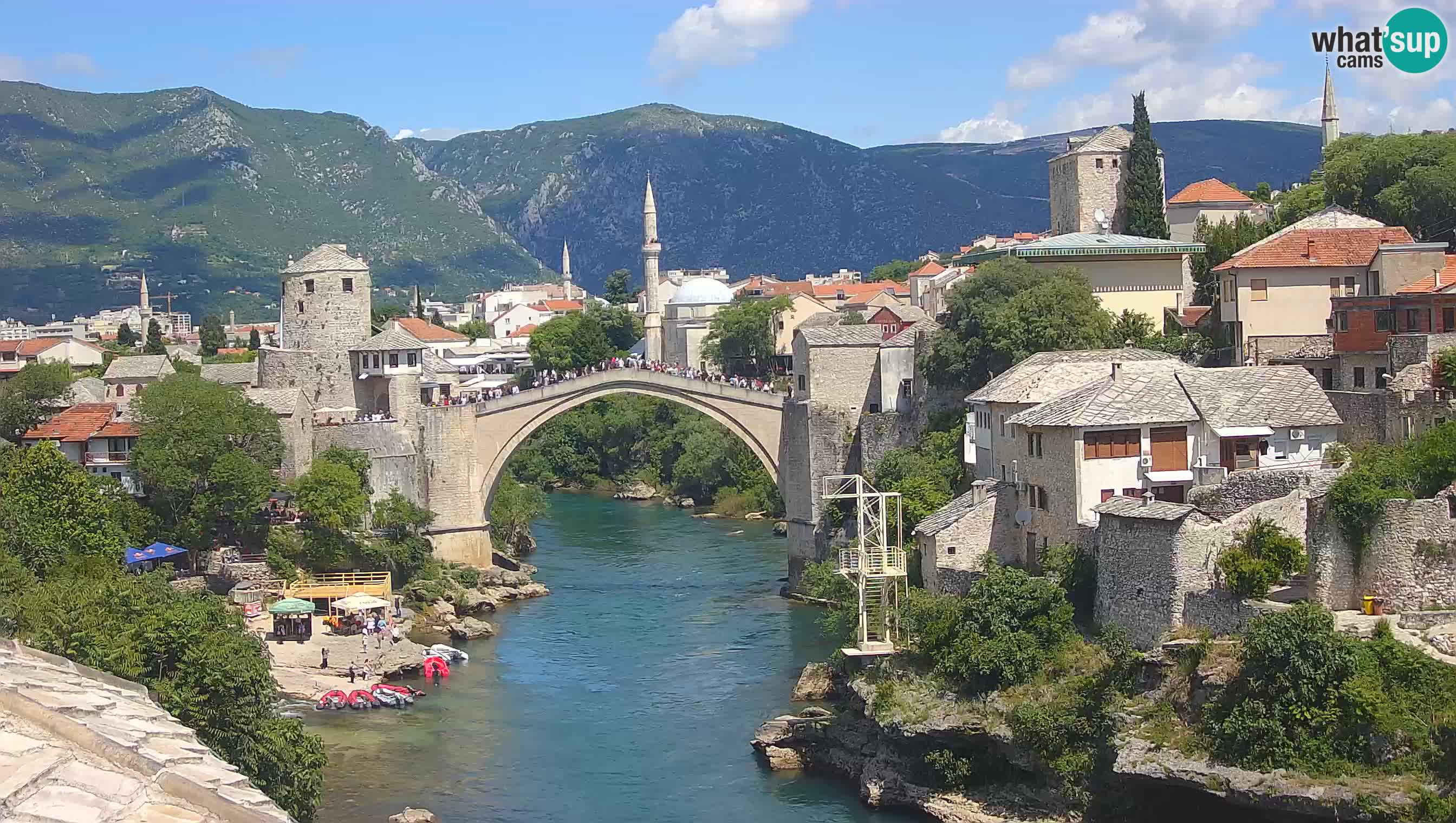 Cámara web de Mostar – El Viejo Puente sobre el río Neretva