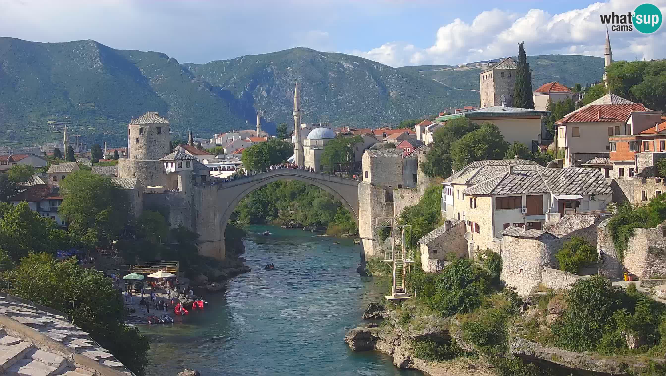 Webcam de Mostar – Le Vieux Pont sur la rivière Neretva
