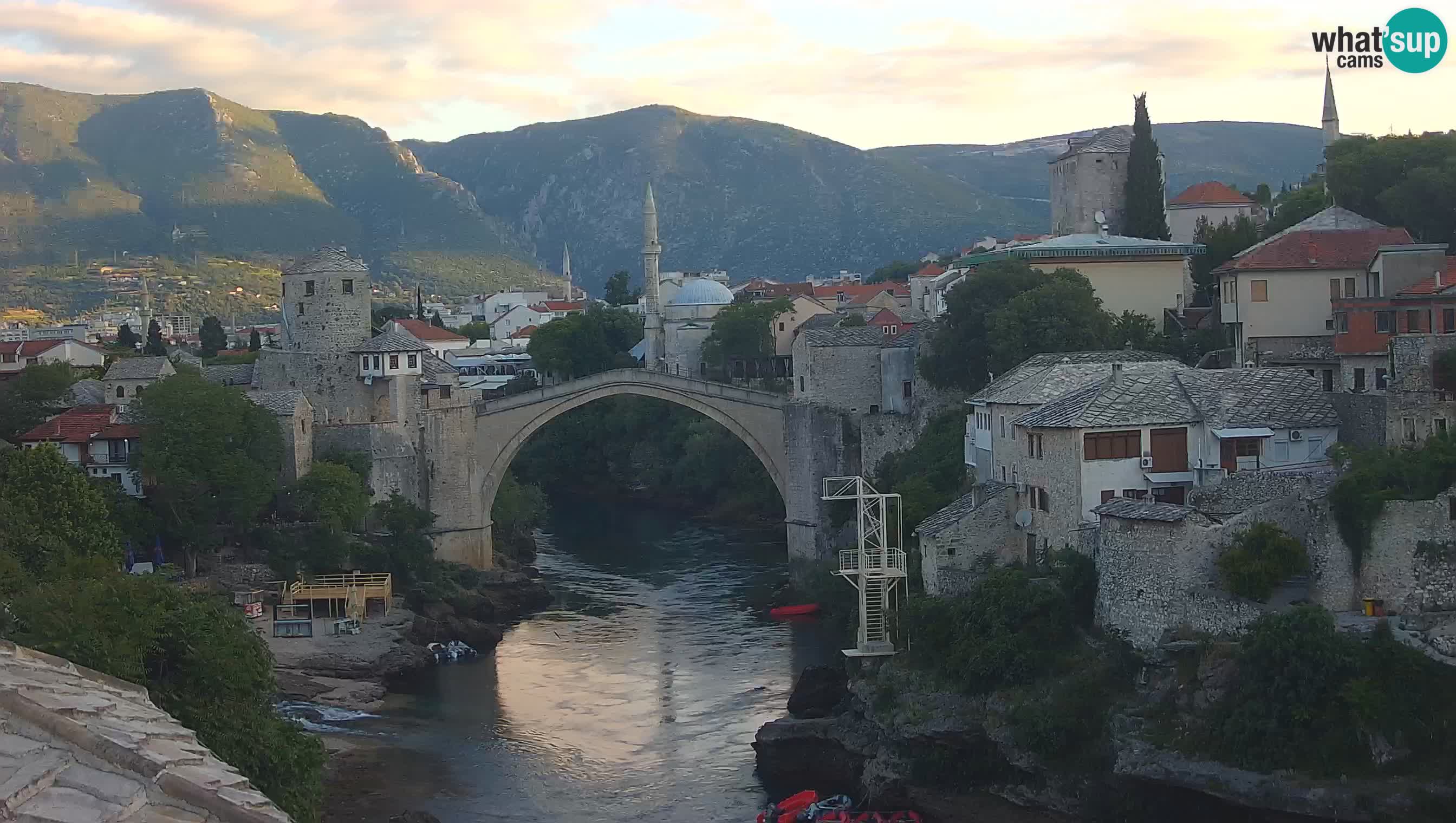 Webcam de Mostar – Le Vieux Pont sur la rivière Neretva