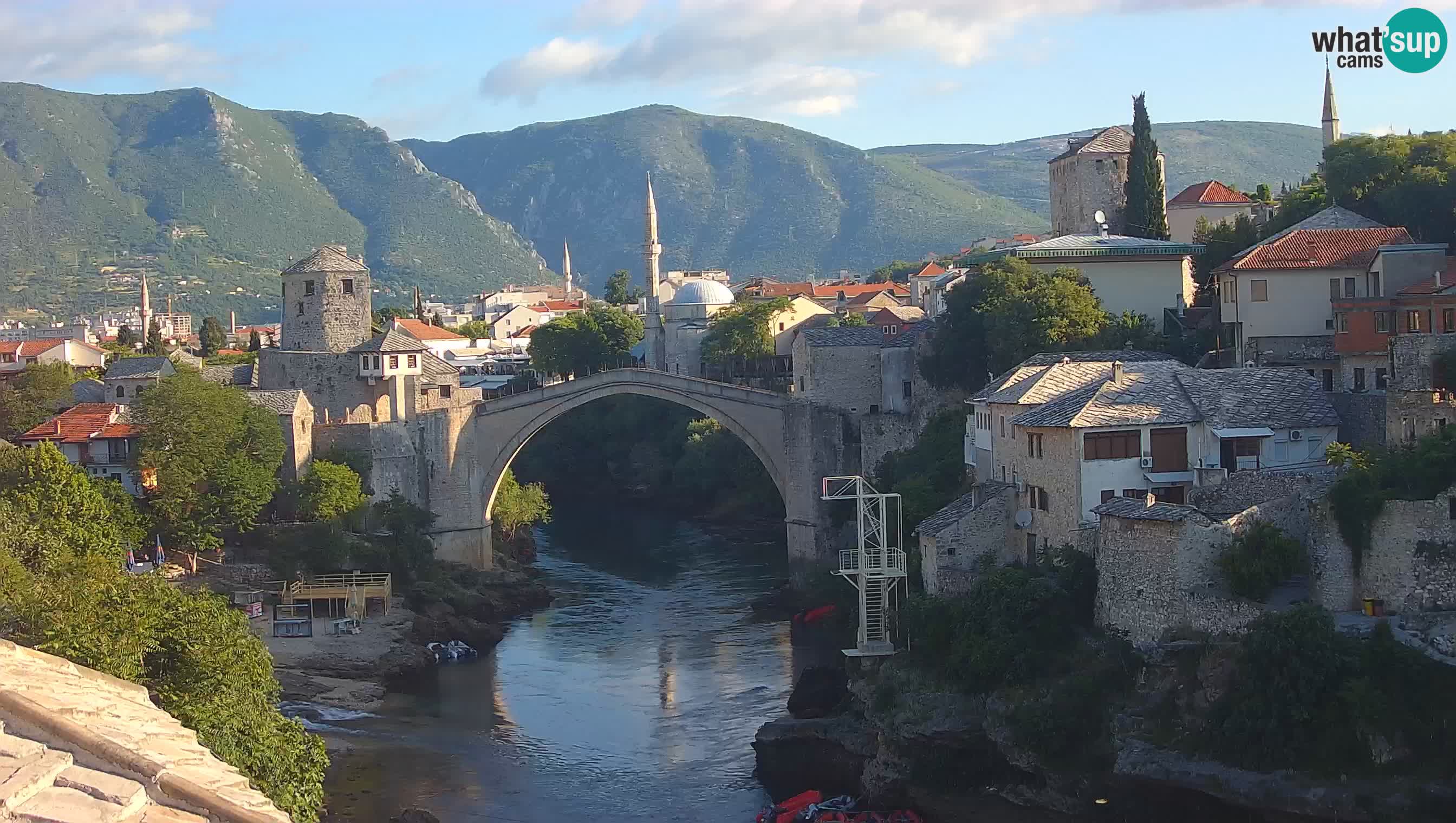 Webcam de Mostar – Le Vieux Pont sur la rivière Neretva