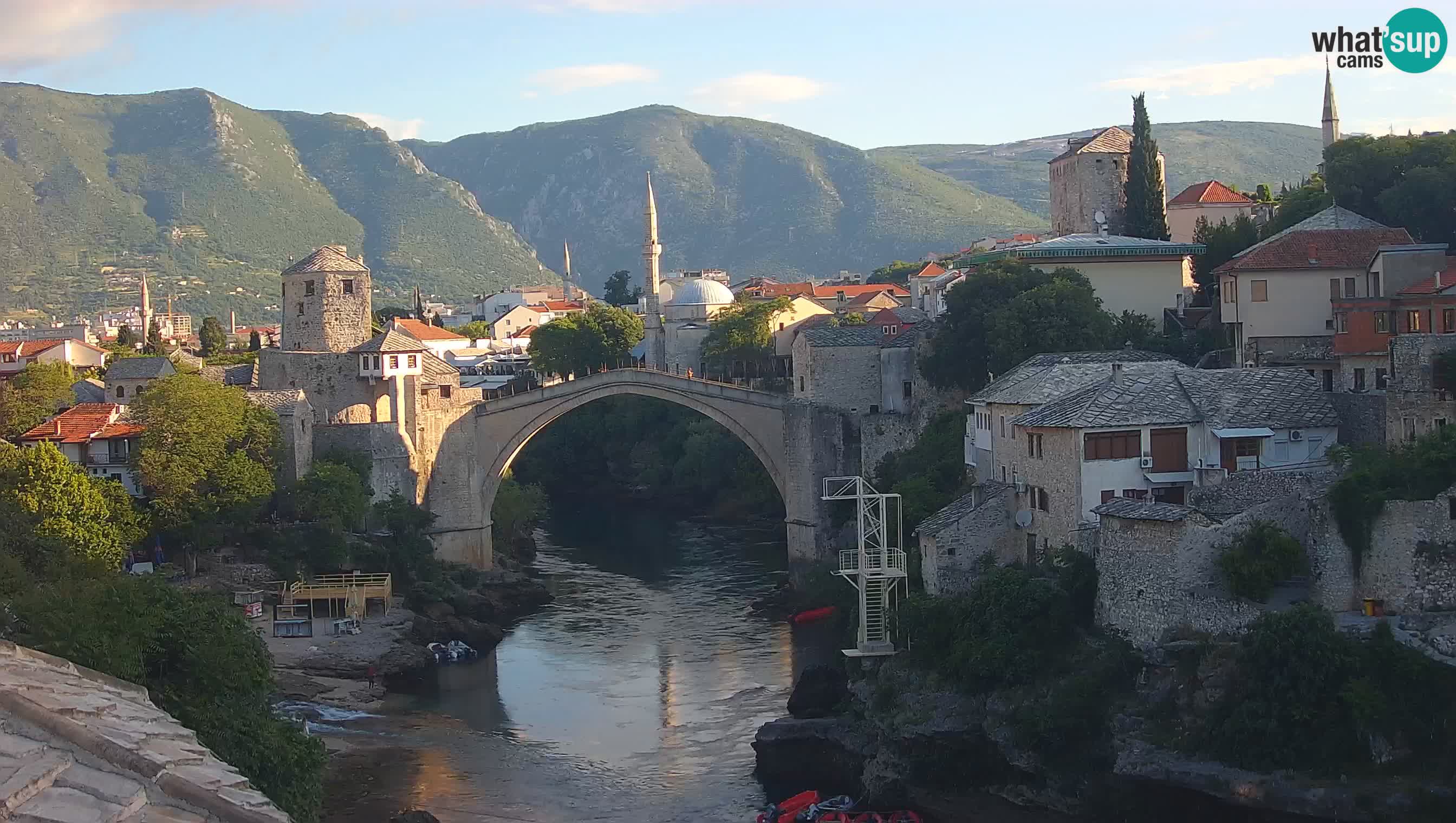 Cámara web de Mostar – El Viejo Puente sobre el río Neretva