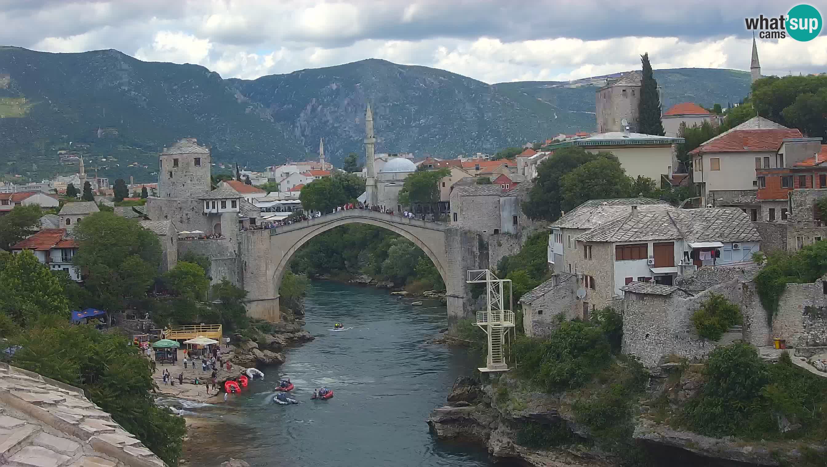 Webcam de Mostar – Le Vieux Pont sur la rivière Neretva