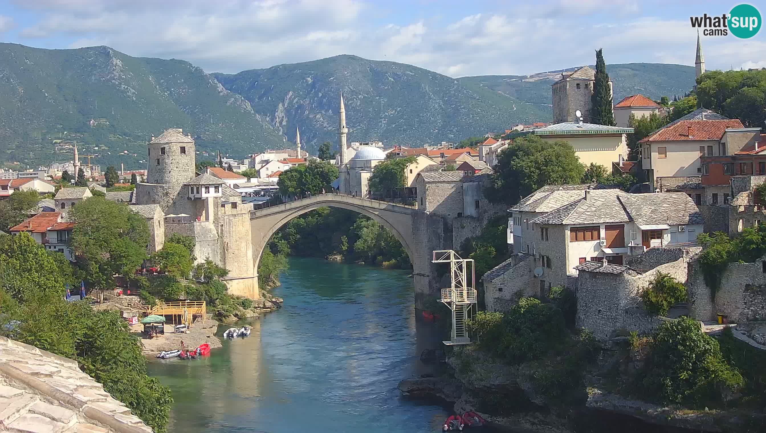 Webcam de Mostar – Le Vieux Pont sur la rivière Neretva
