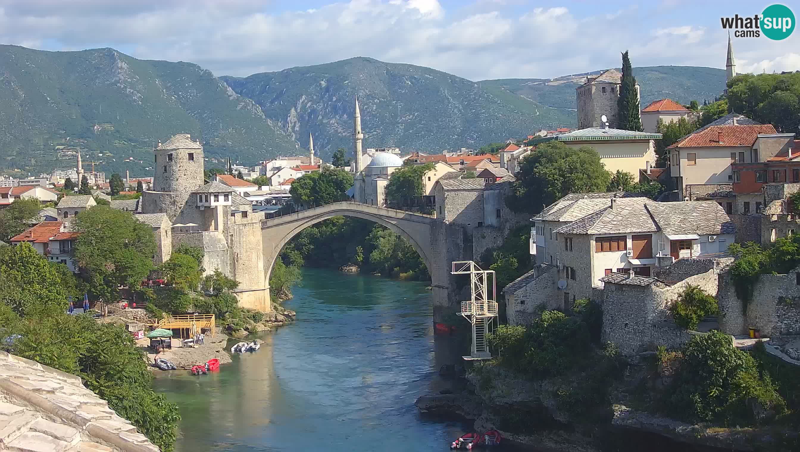 Webcam de Mostar – Le Vieux Pont sur la rivière Neretva