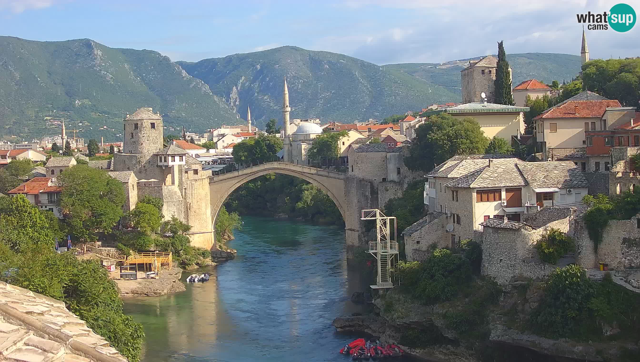 Cámara web de Mostar – El Viejo Puente sobre el río Neretva