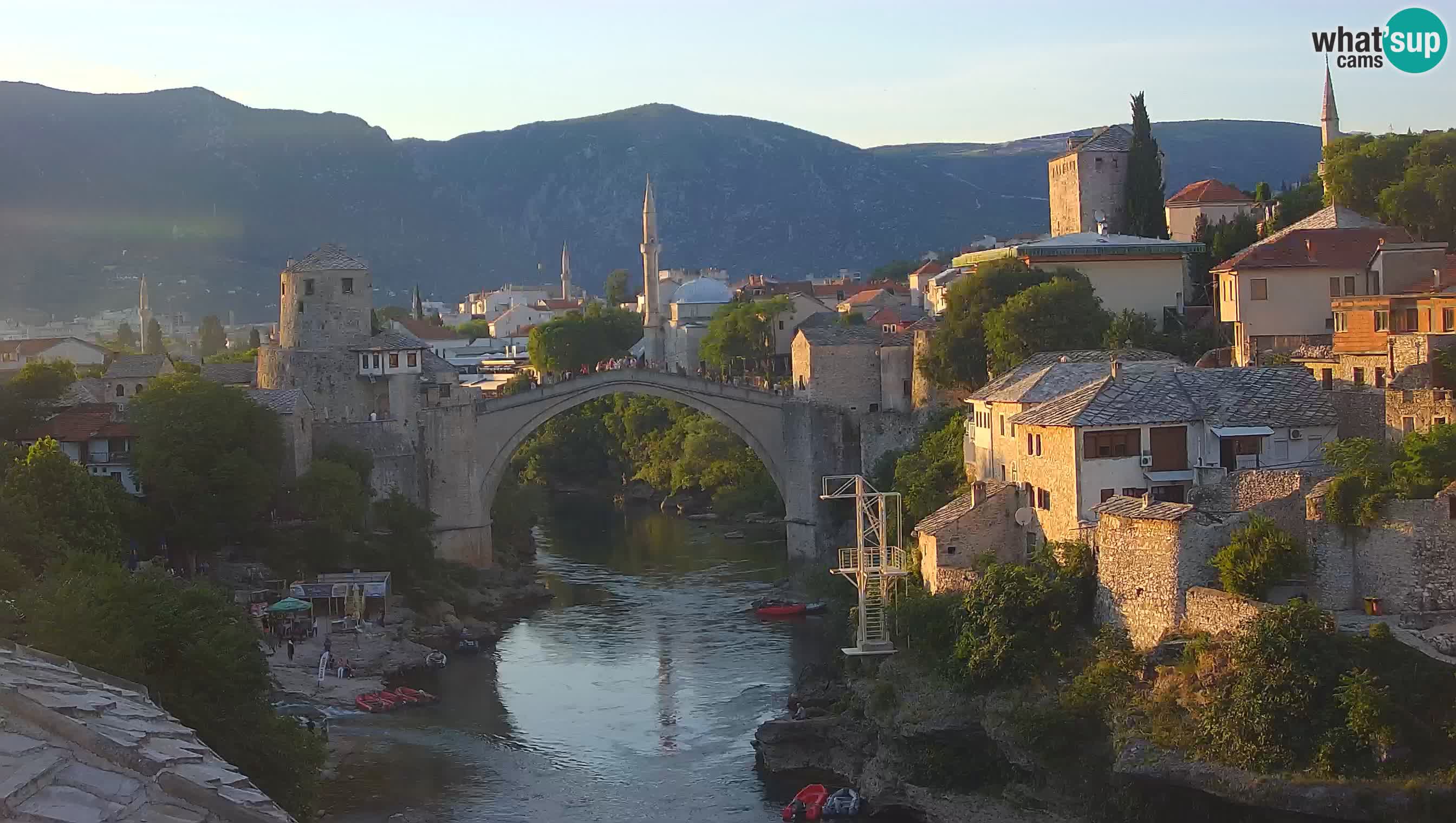 Webcam de Mostar – Le Vieux Pont sur la rivière Neretva