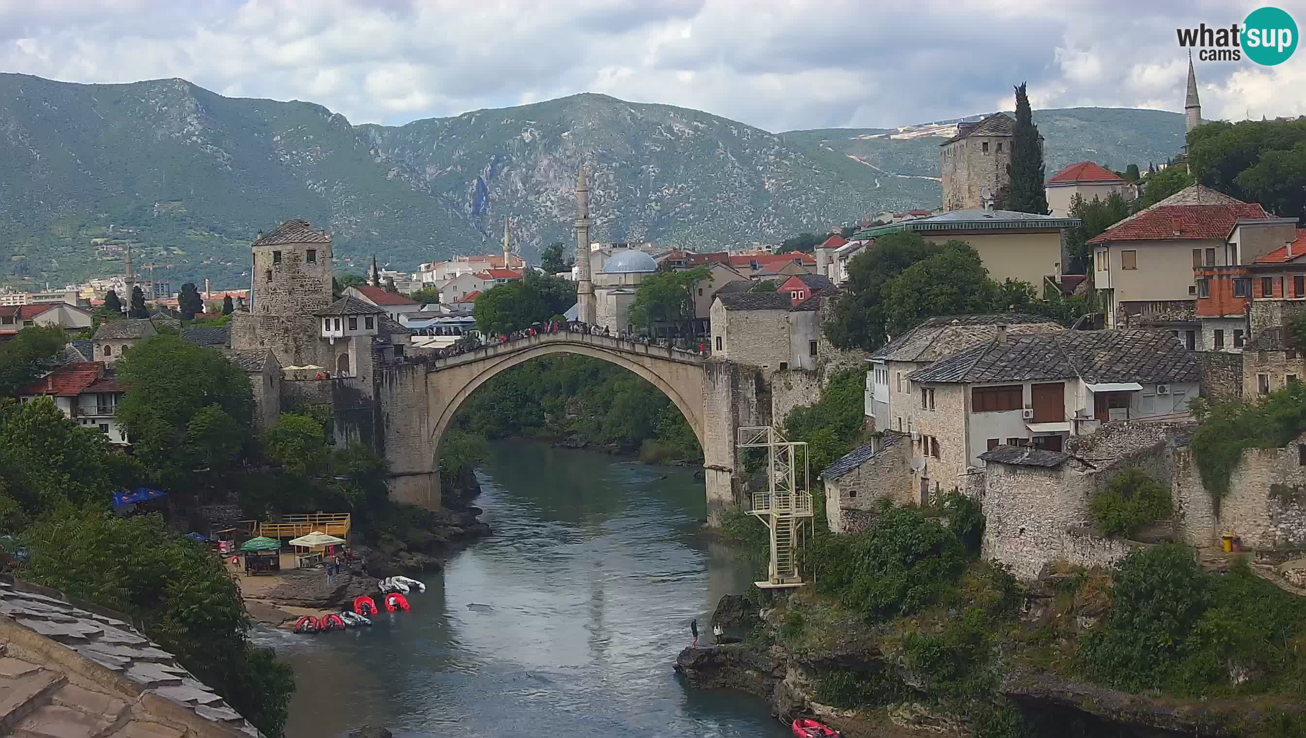 Webcam de Mostar – Le Vieux Pont sur la rivière Neretva