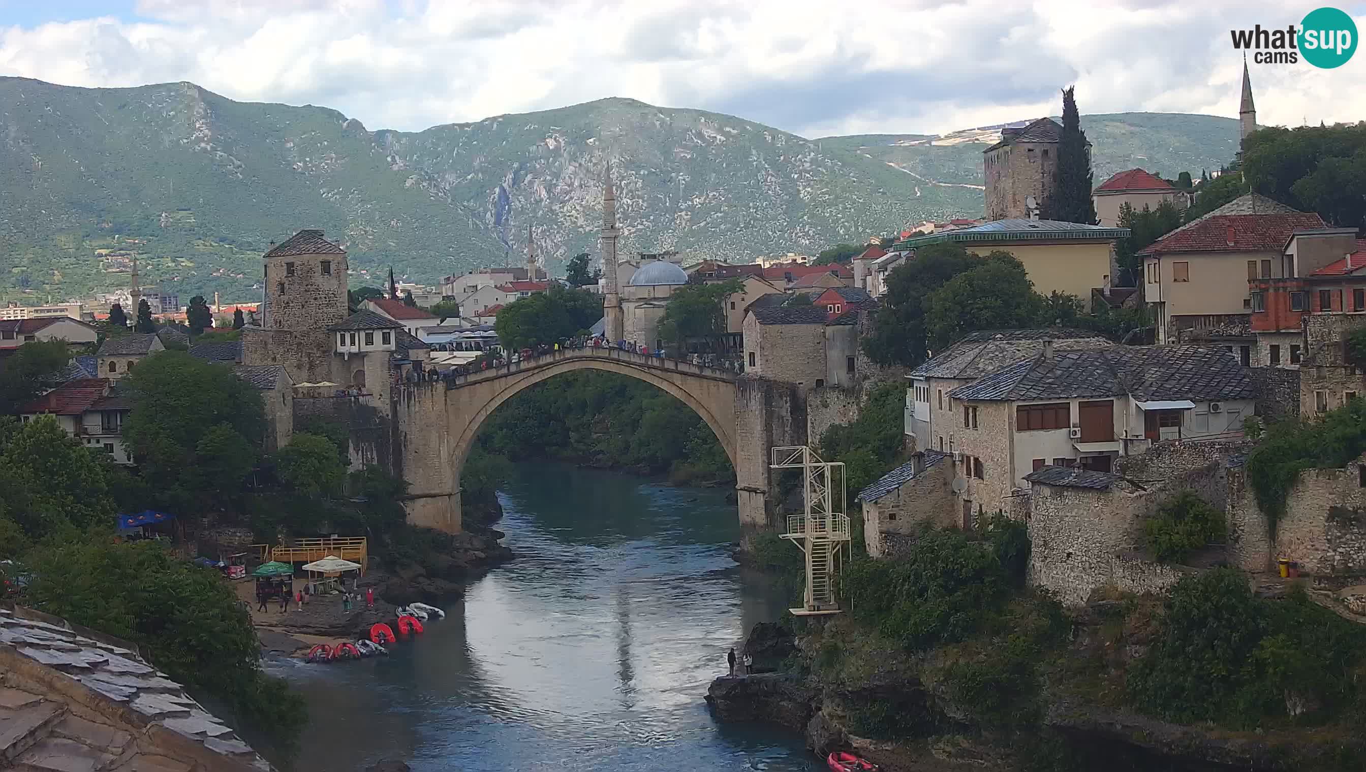 Webcam de Mostar – Le Vieux Pont sur la rivière Neretva