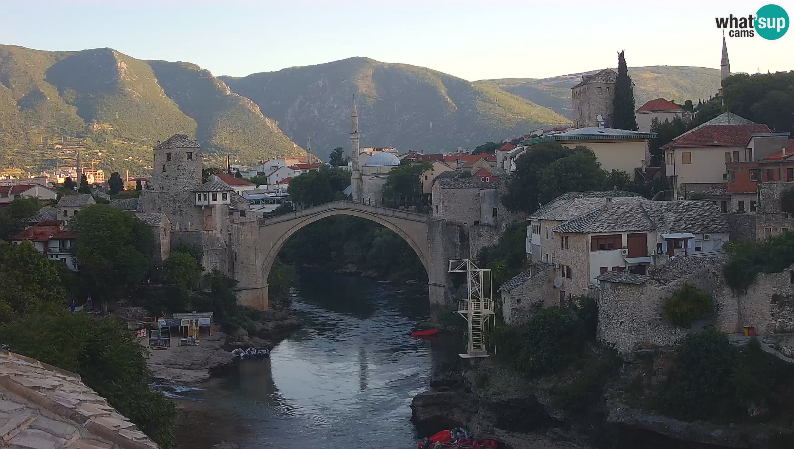 Cámara web de Mostar – El Viejo Puente sobre el río Neretva
